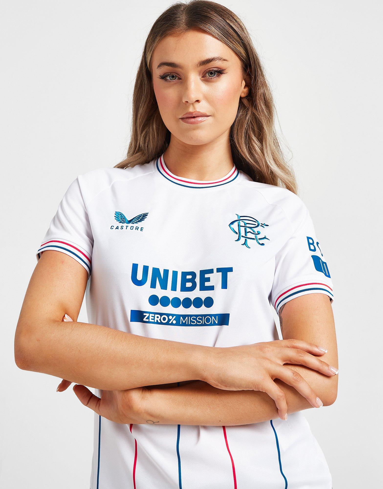 Castore, Rangers Away Shirt 2023 2024 Womens, White