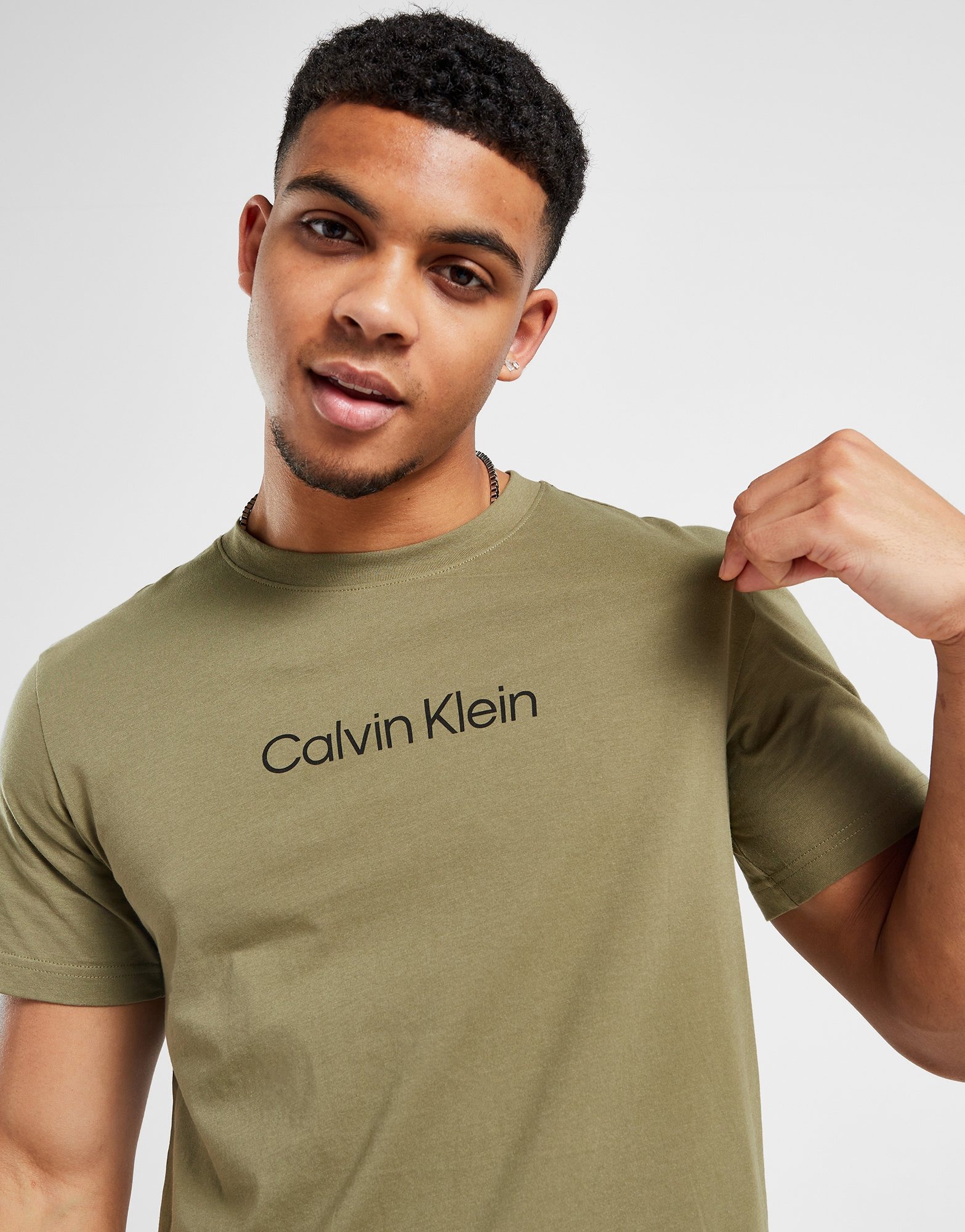 Green Calvin Klein Logo T-Shirt | JD Sports UK