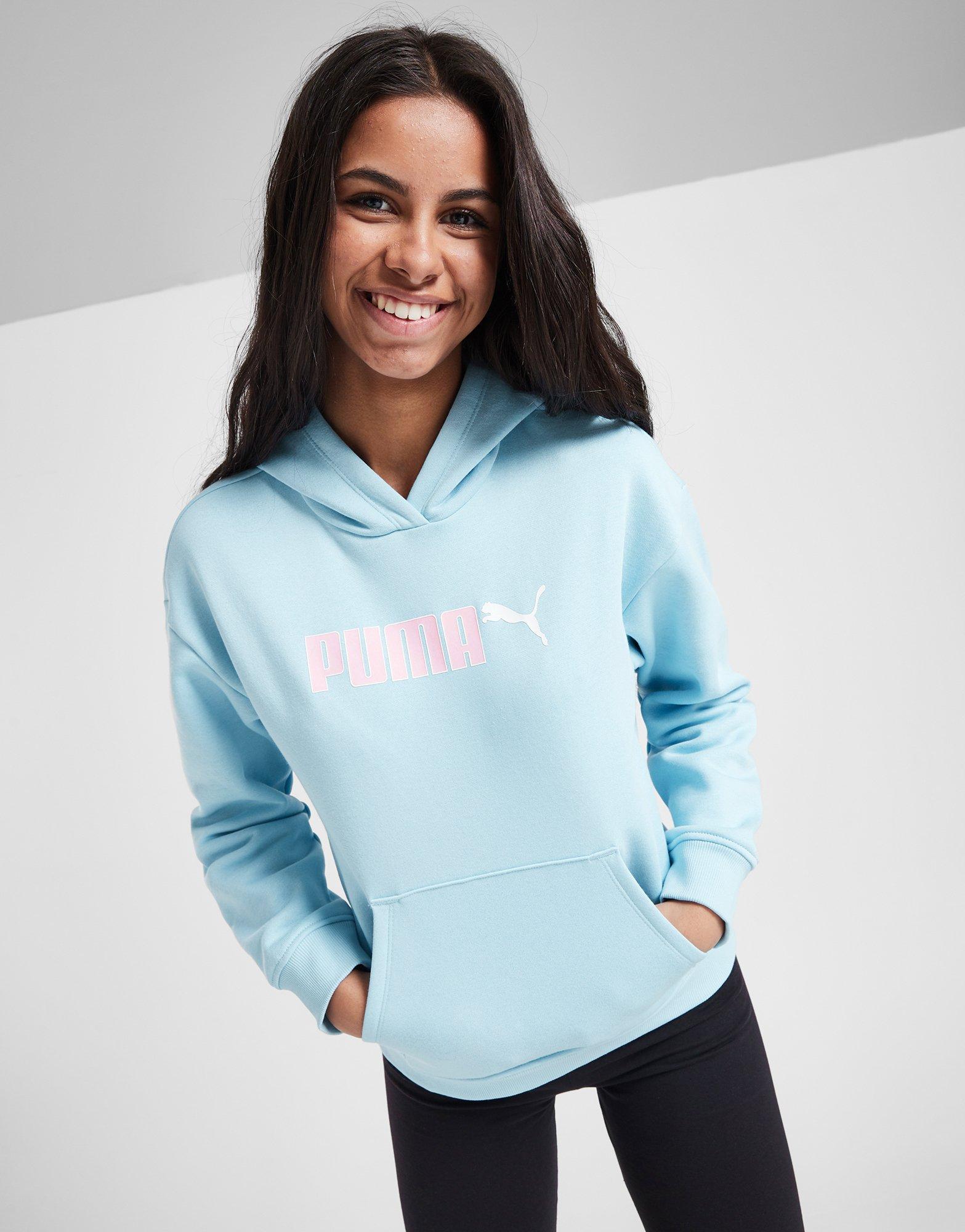 Blue Puma Girls' Core Logo Hoodie Junior - JD Sports Ireland
