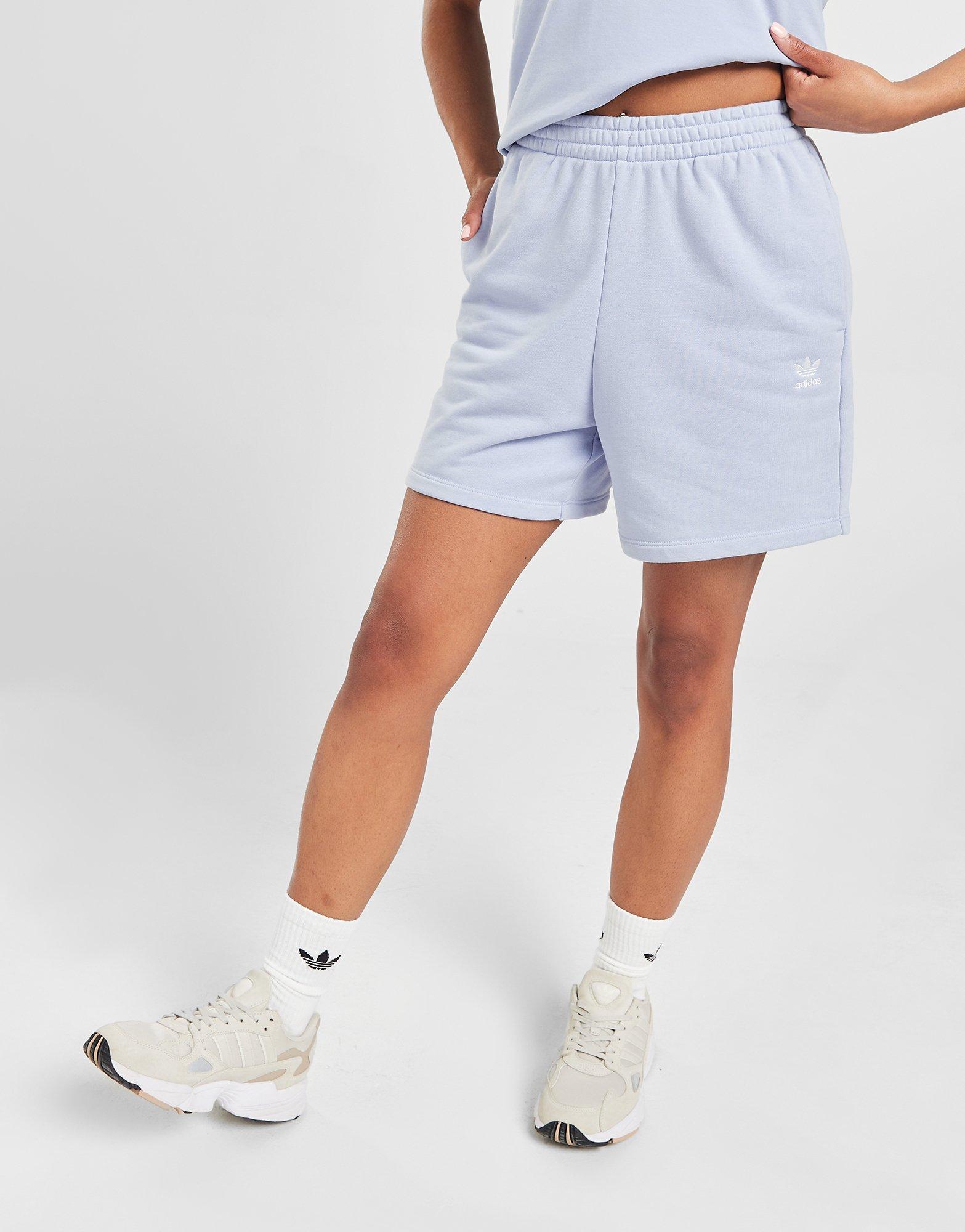 Baby blue adidas sales 3 stripe shorts