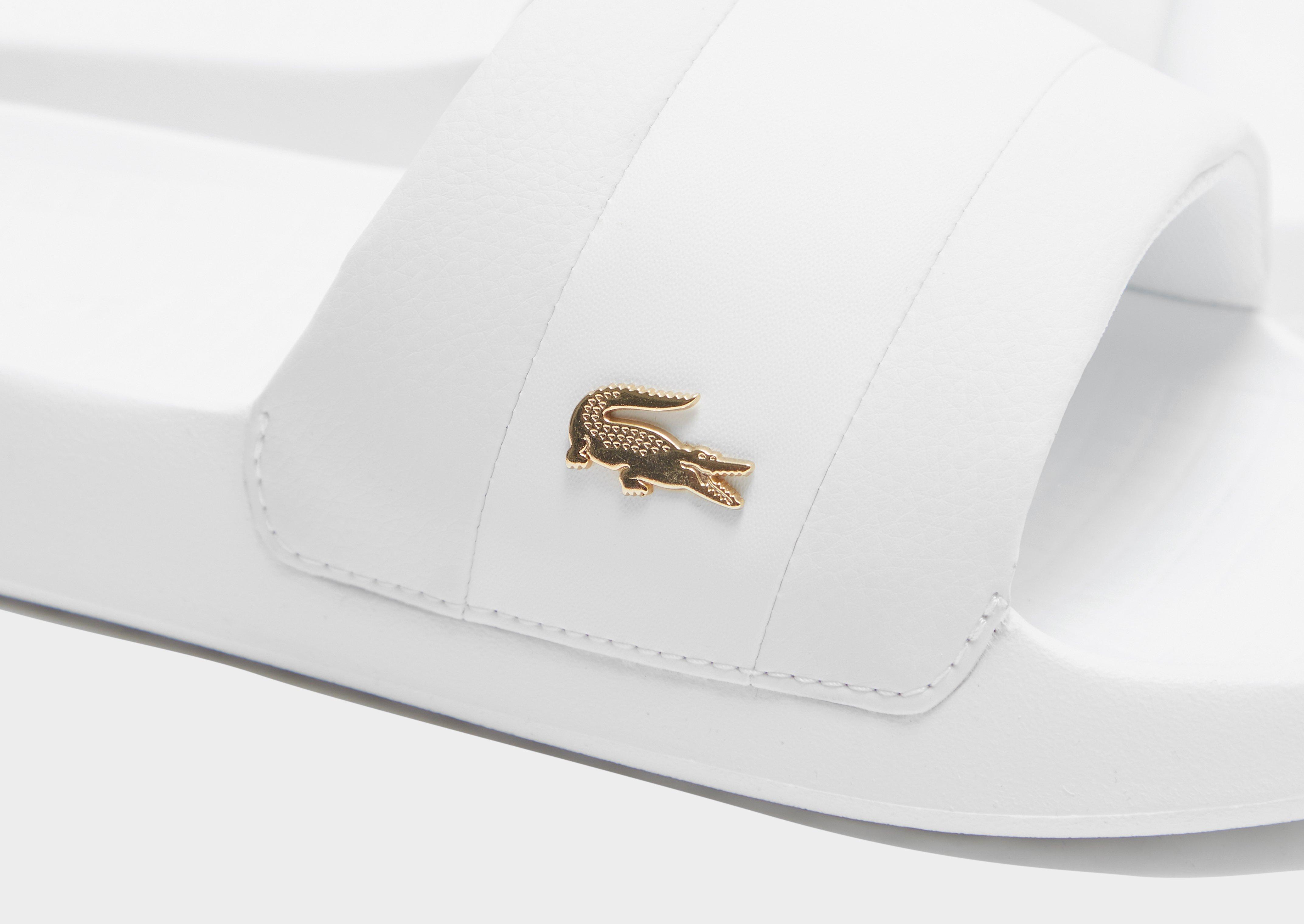 Lacoste sliders white mens online