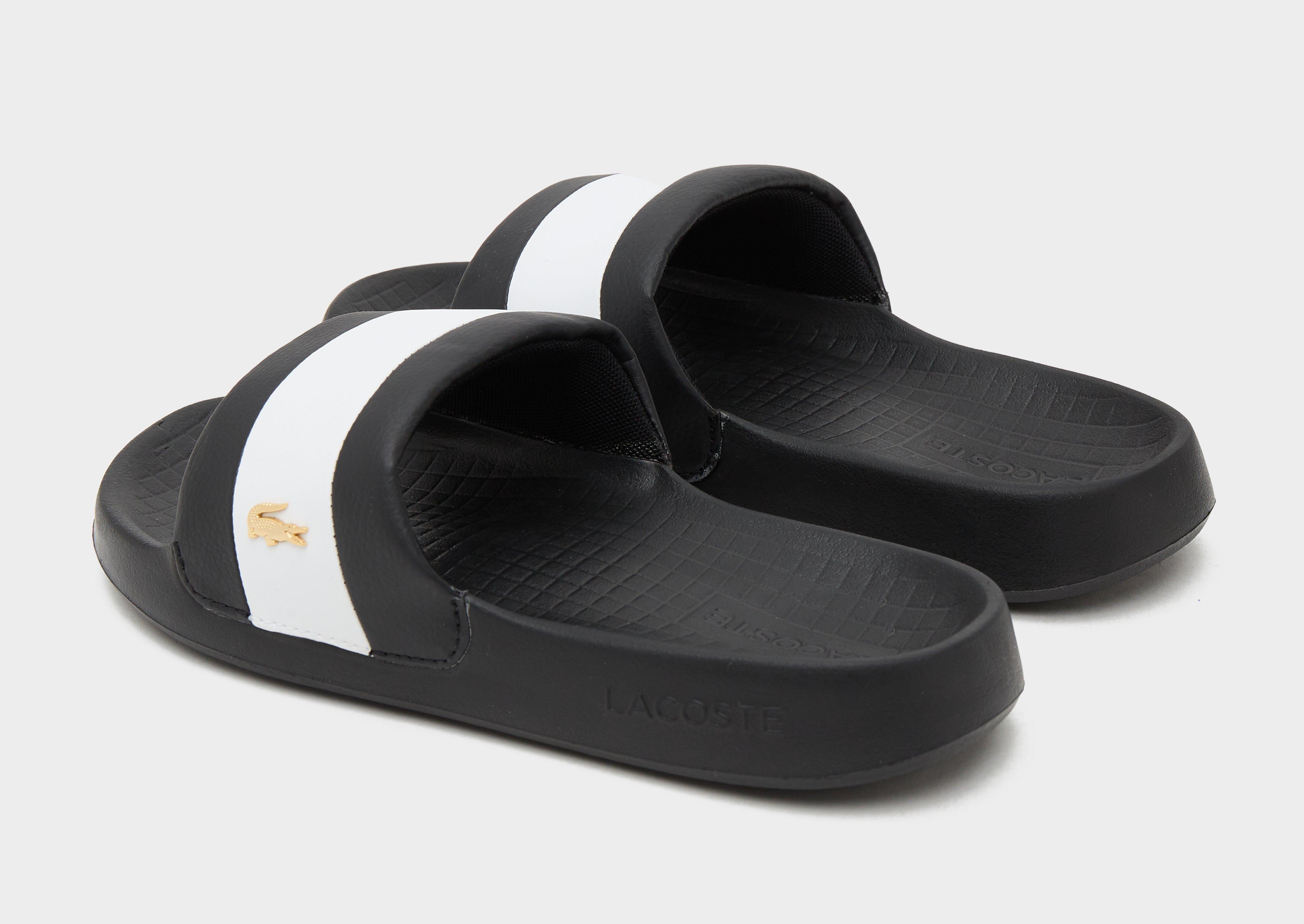 Black Lacoste Serve Pin Slides Women s JD Sports Global