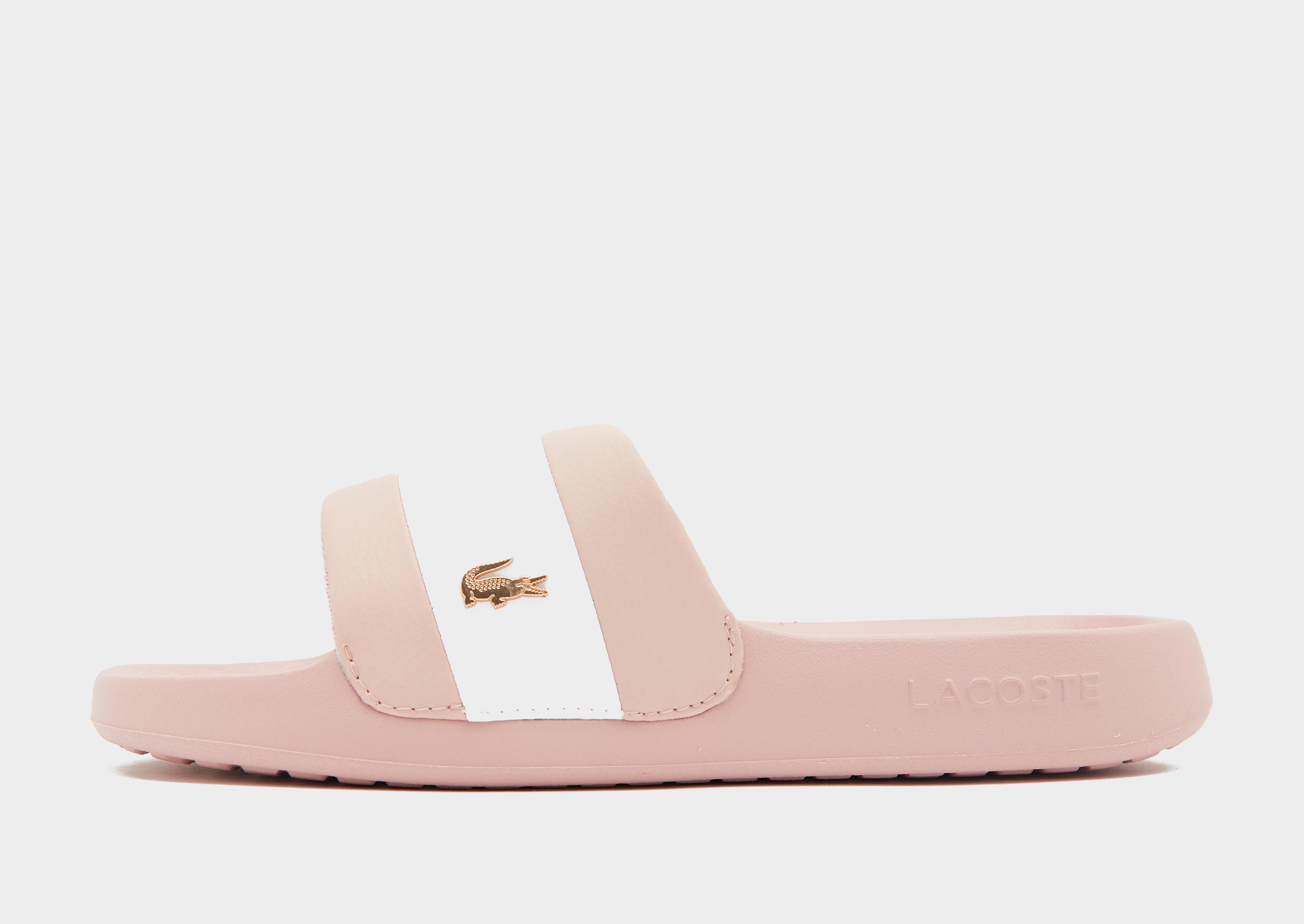 Lacoste slides store womens pink