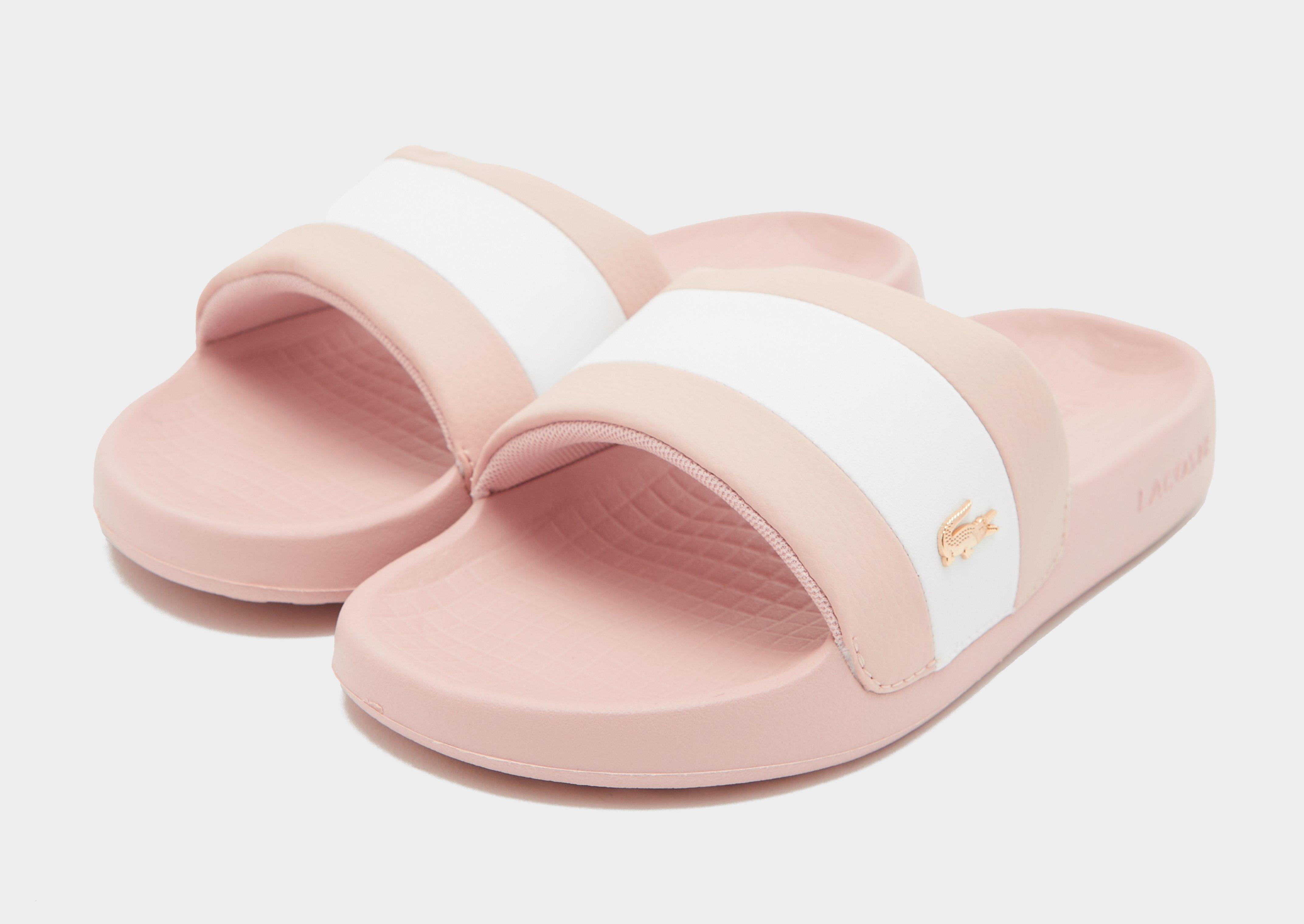 Brown Lacoste Serve Pin Slides Women's - JD Sports Global
