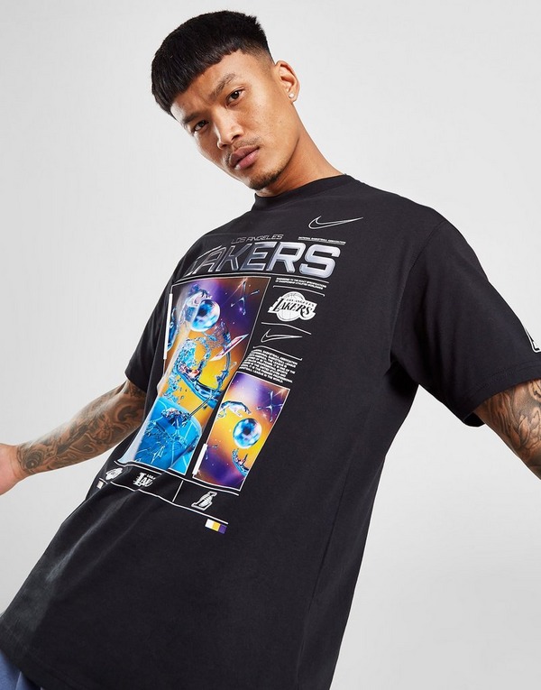 Nike Basketball NBA LA Lakers unisex logo graphic long sleeved t-shirt in  black