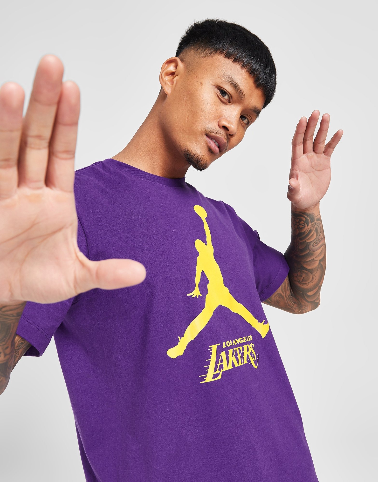 Purple Jordan NBA LA Lakers Essential T-Shirt | JD Sports UK