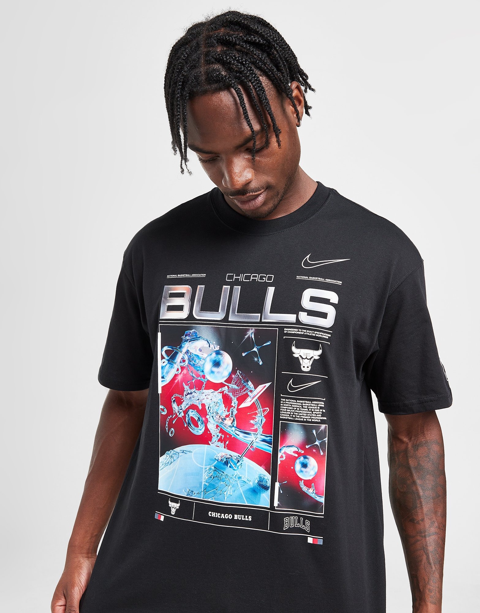 Chicago Bulls Nike Men's NBA T-Shirt in Black, Size: 2XL | DZ0265-010