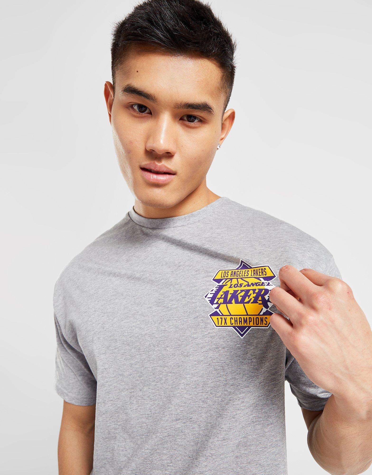 New era Los Angeles Lakers Half Logo Oversized Short Sleeve T-Shirt Grey