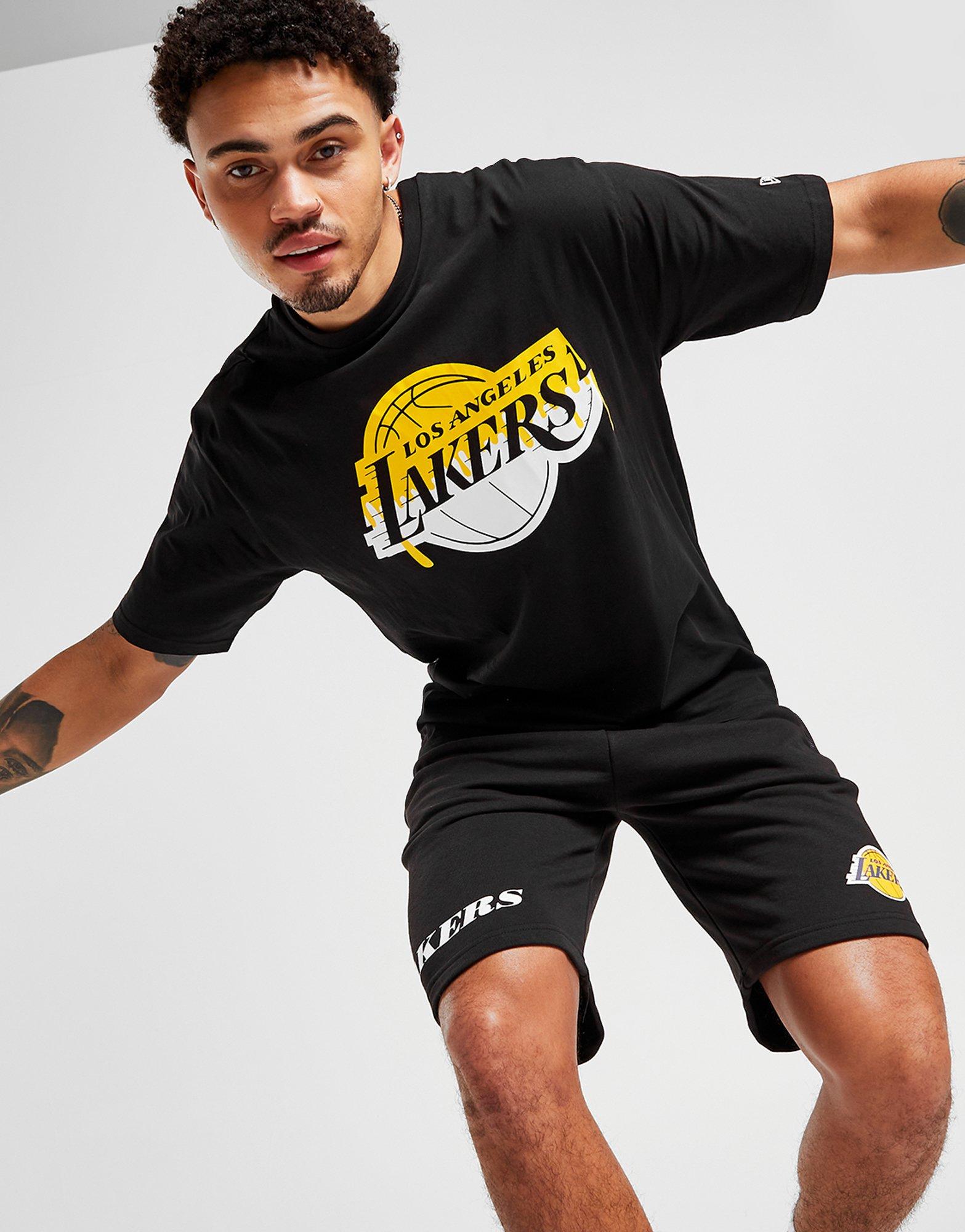 Black New Era NBA LA Lakers Drip Logo T-Shirt