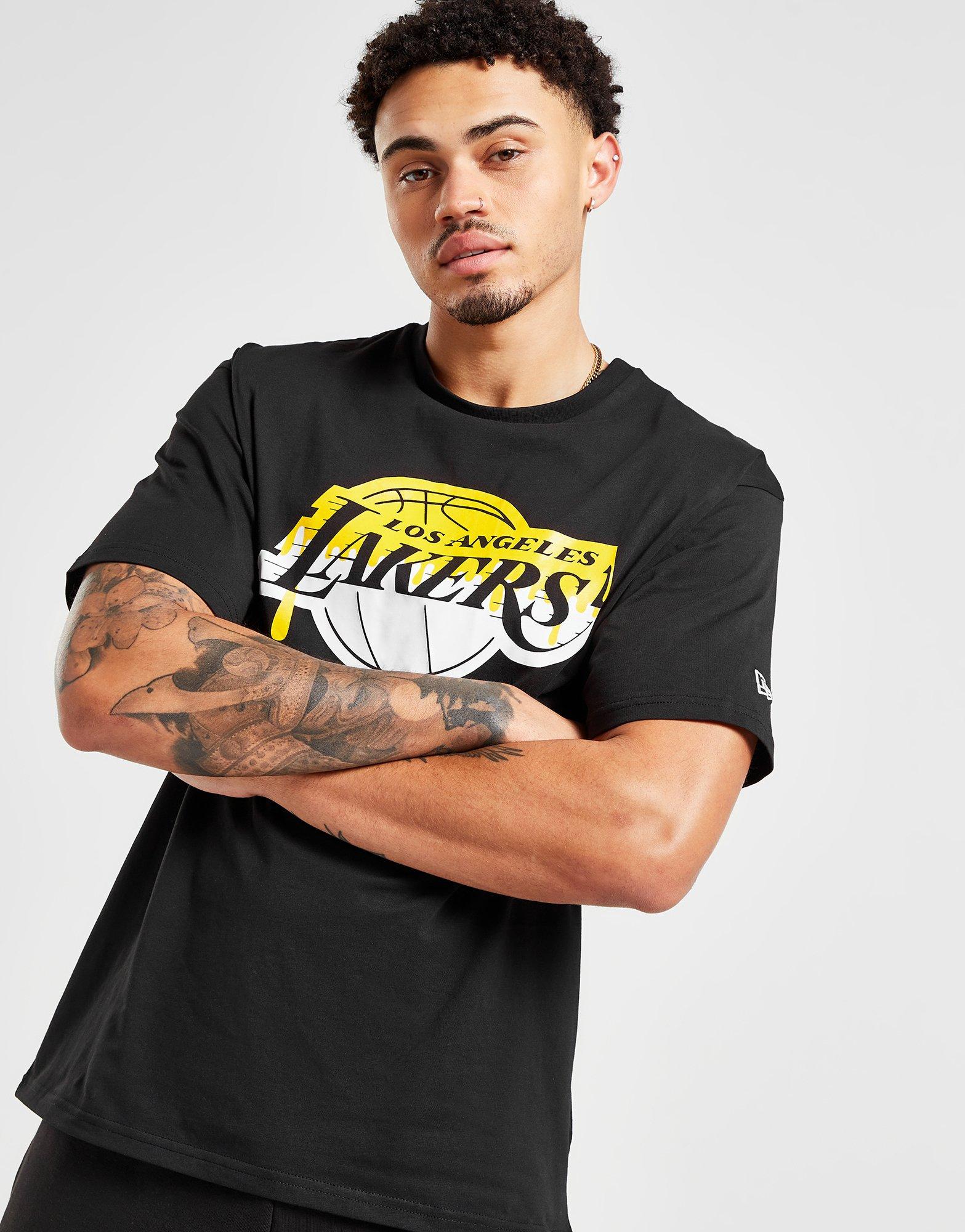 LA Lakers NBA Drip Logo Black T-Shirt