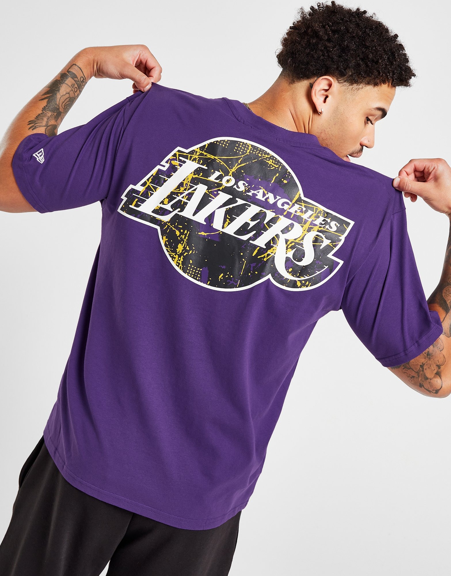 Purple New Era NBA LA Lakers Oversized T-Shirt - JD Sports