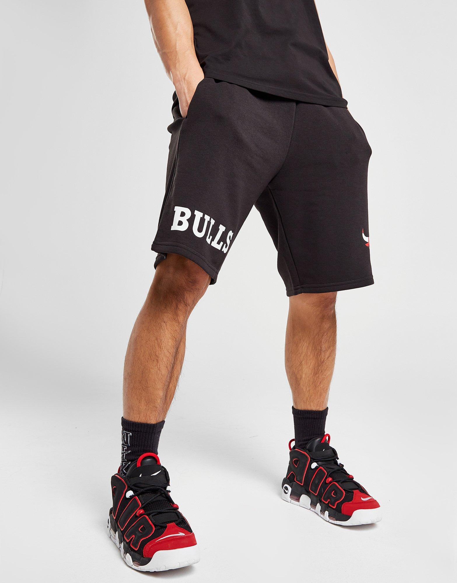 Chicago Bulls NBA Wordmark Black Oversized Shorts