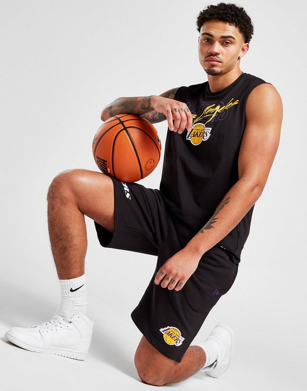 New Era NBA basketball shorts in black