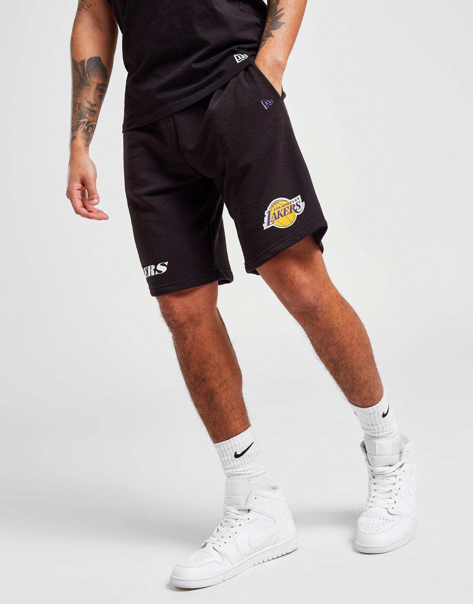 Black New Era NBA LA Lakers Wordmark Shorts