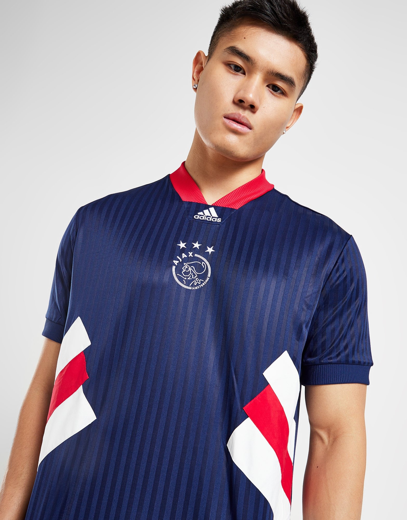 Blue adidas Ajax Icons Shirt | JD Sports UK