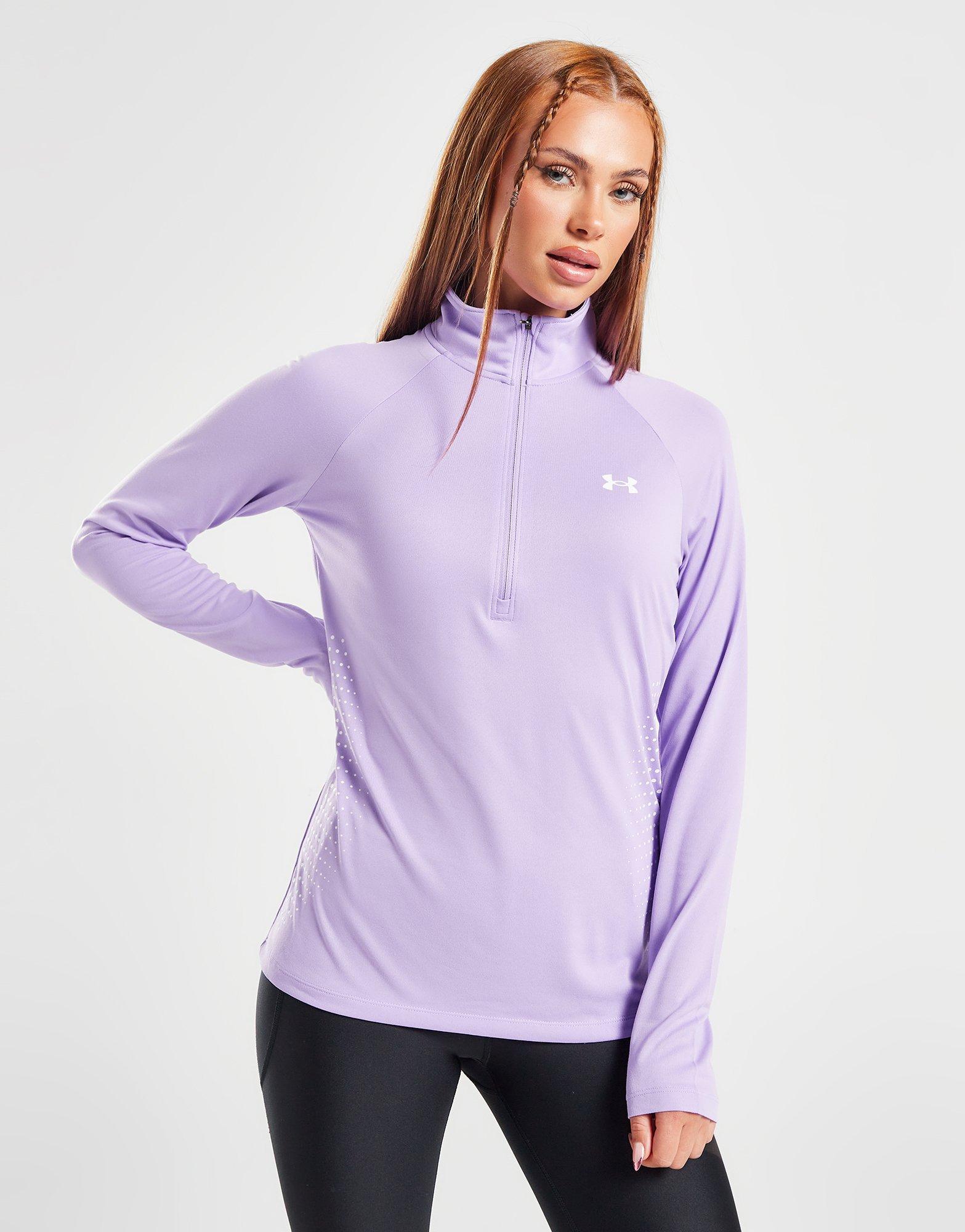 Under Armour Women's Reflective Tech Half Zip Digi Purple / White