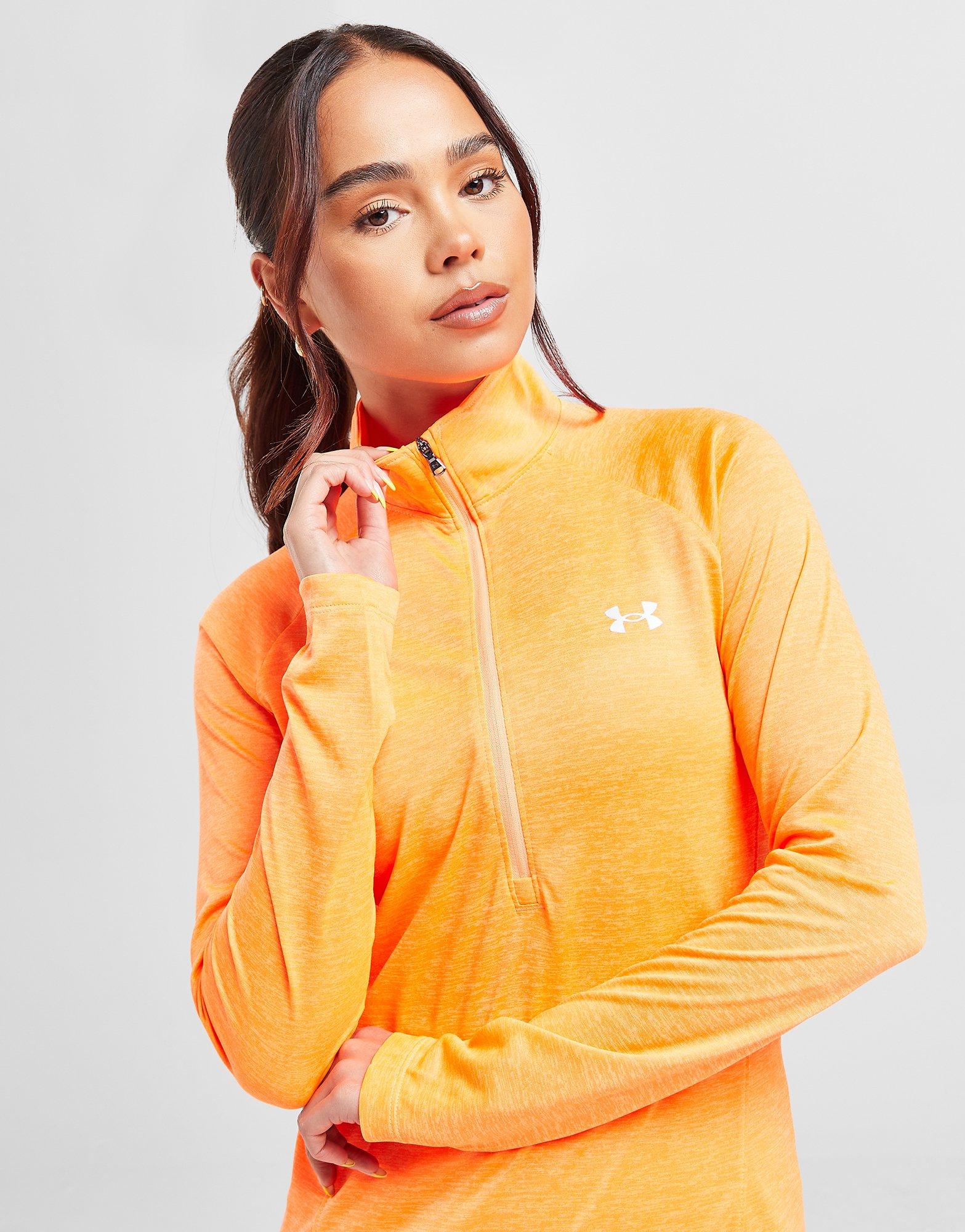 Under armour hot sale half zip orange