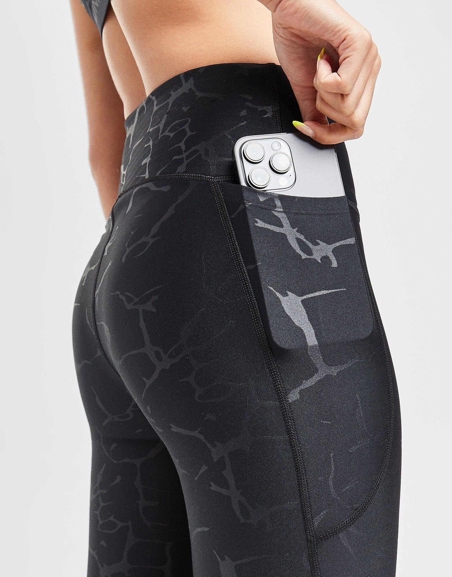 Black Under Armour Emboss All Over Print Tights - JD Sports Global