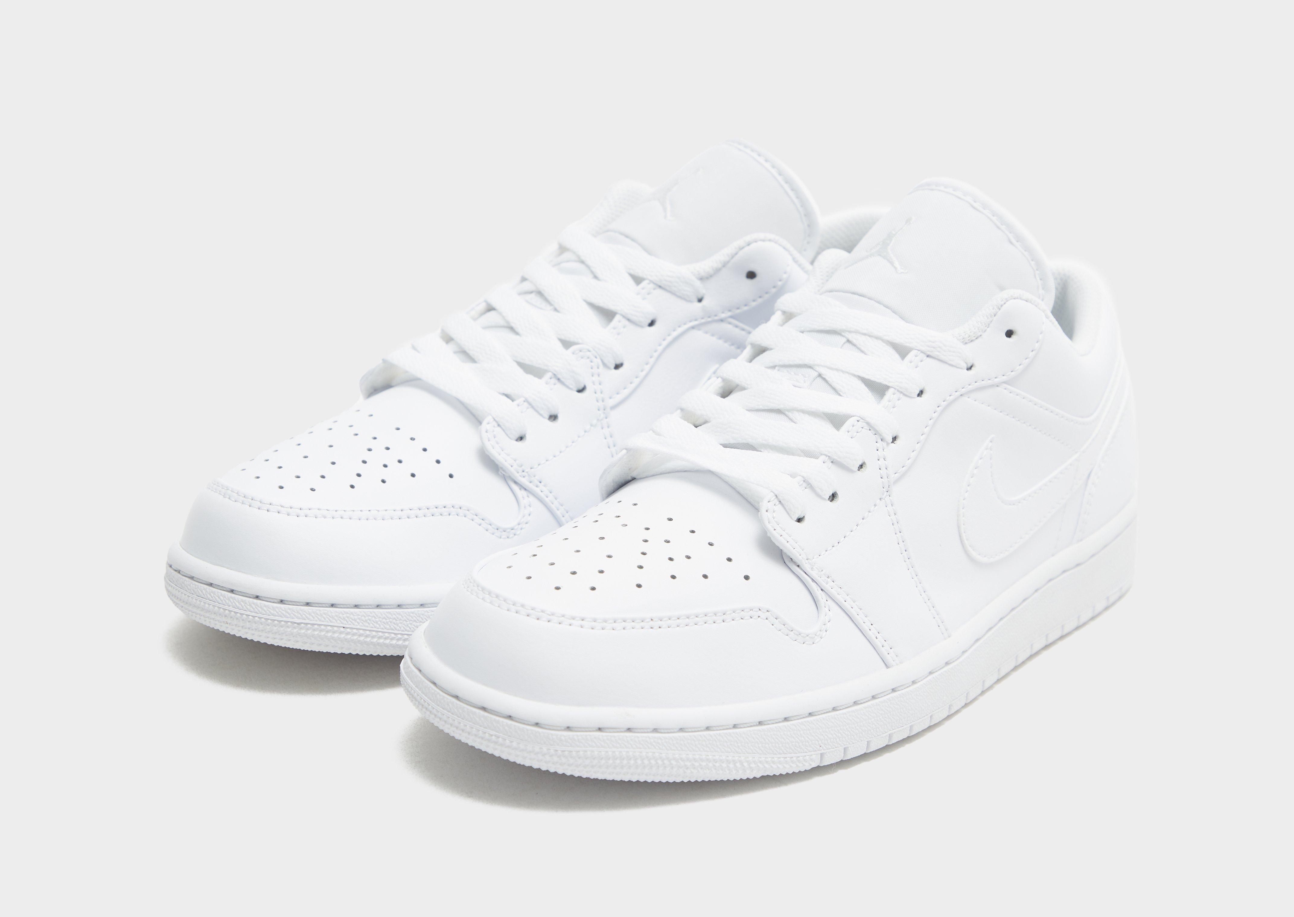 Jordan 1 low store cut all white