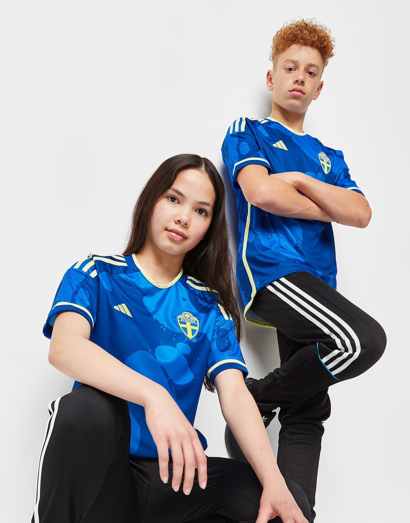 Blue adidas Sweden Women 2023 Away Shirt Junior | JD Sports UK