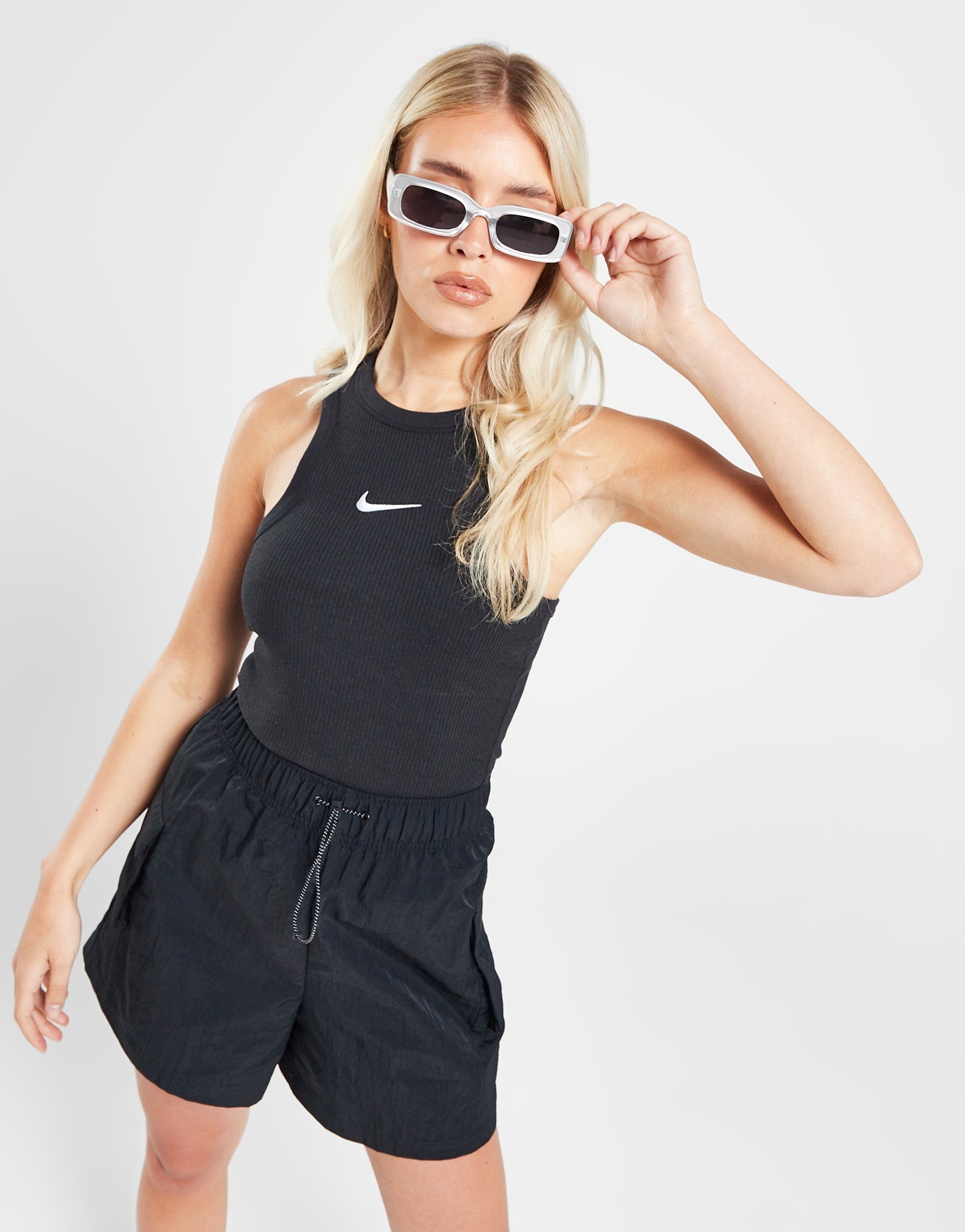 Nike Tank Top Trend Ribbed em Preto JD Sports