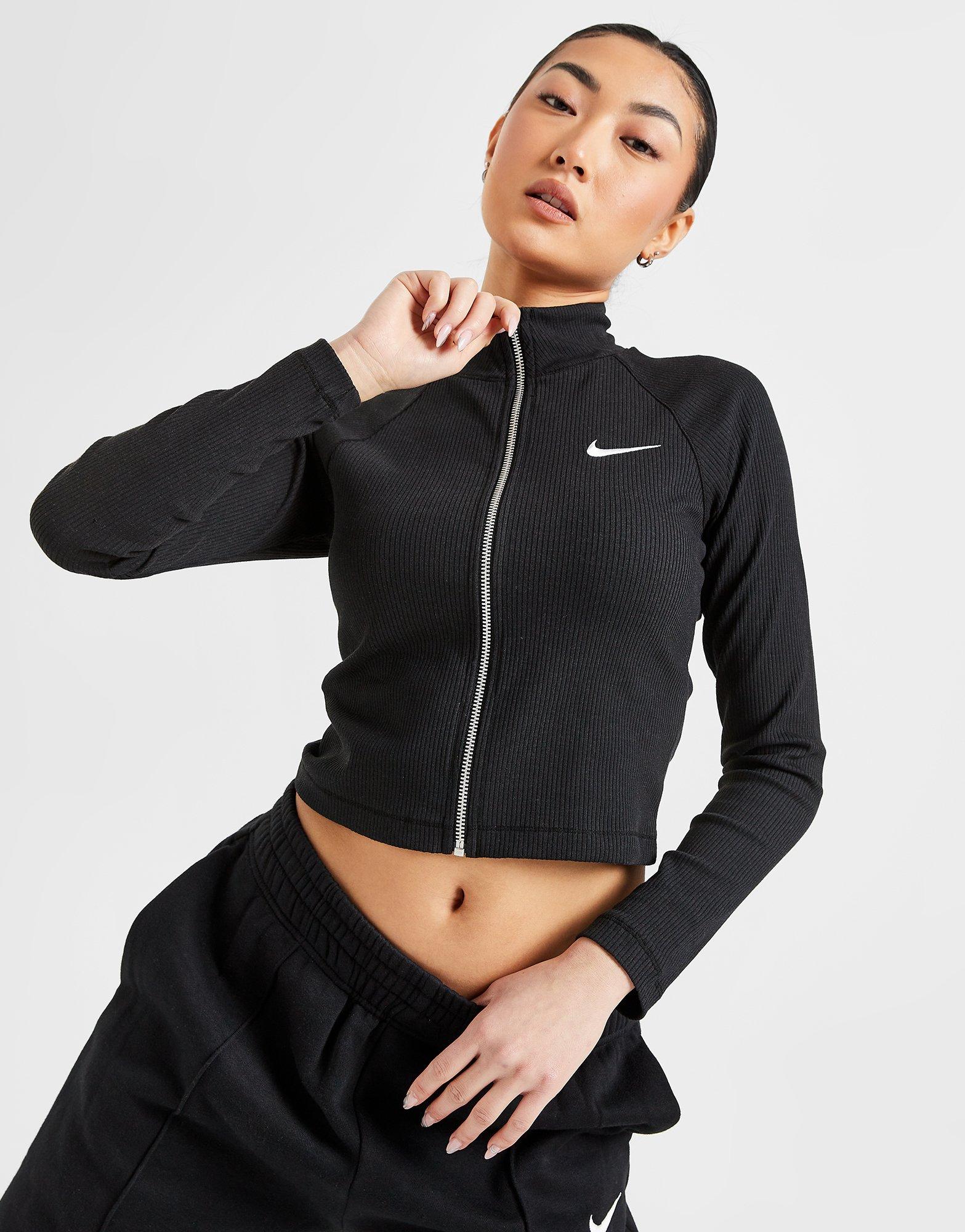 Nike Womens Gym Life Ribbed Jacket - Black