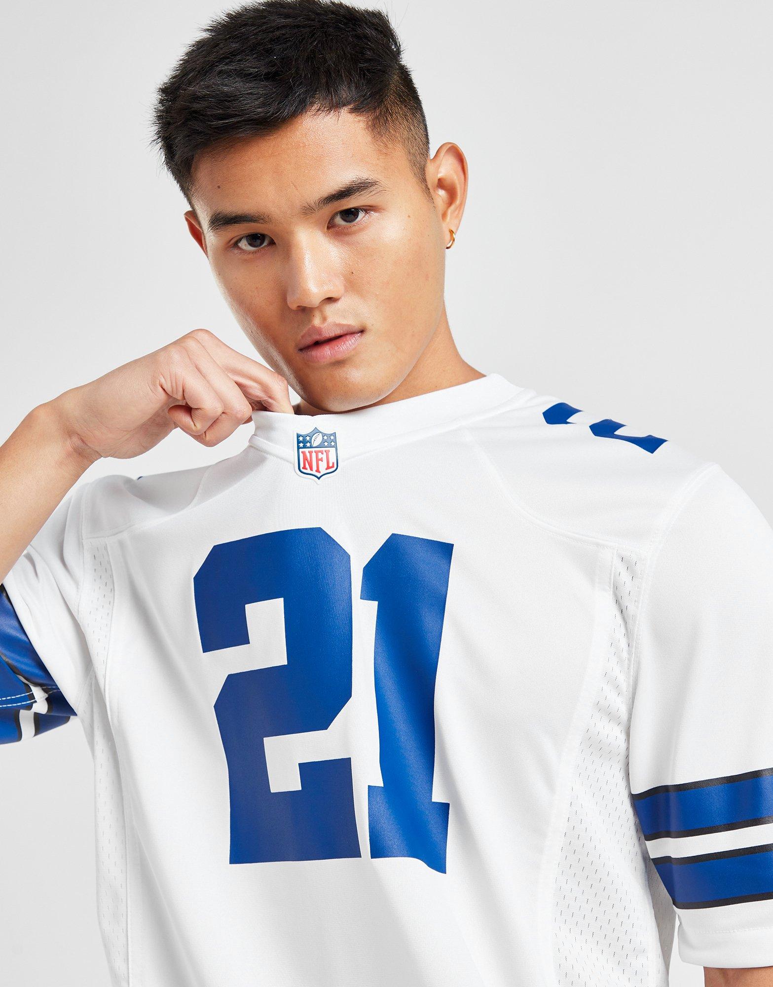 White Nike NFL Dallas Cowboys Elliott #21 Jersey