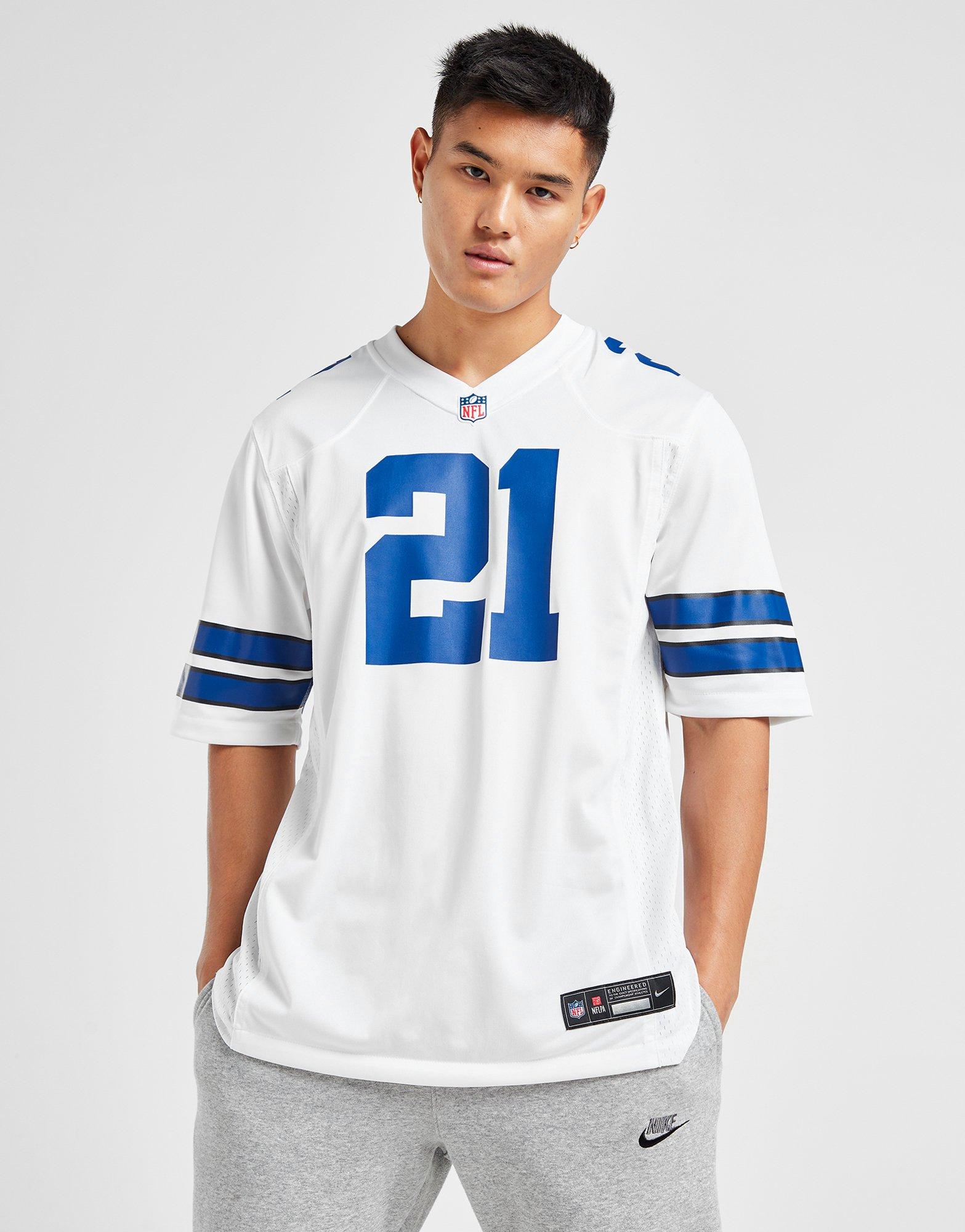 White Nike NFL Dallas Cowboys Elliott #21 Jersey