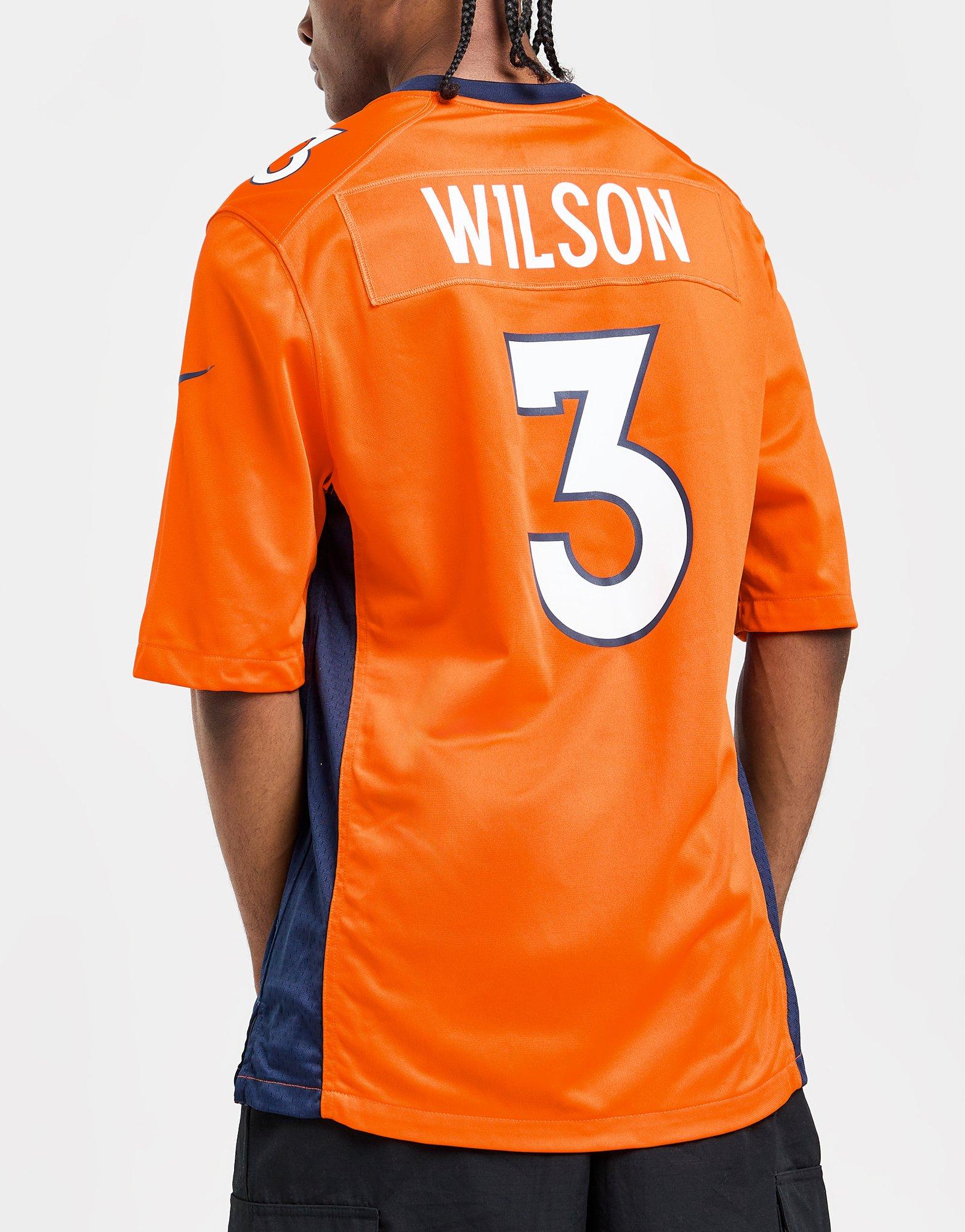 Orange Nike NFL Denver Broncos Wilson #3 Jersey