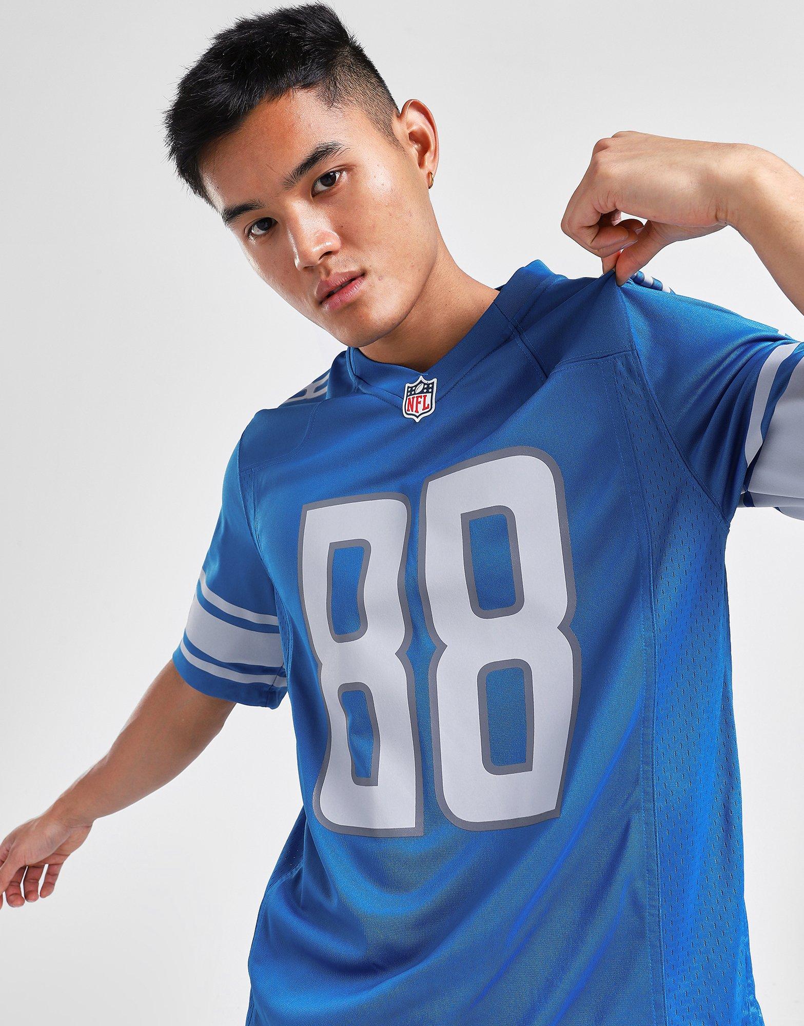 Nike Detroit Lions No88 T.J. Hockenson Blue Team Color Women's Stitched NFL Limited Therma Long Sleeve Jersey