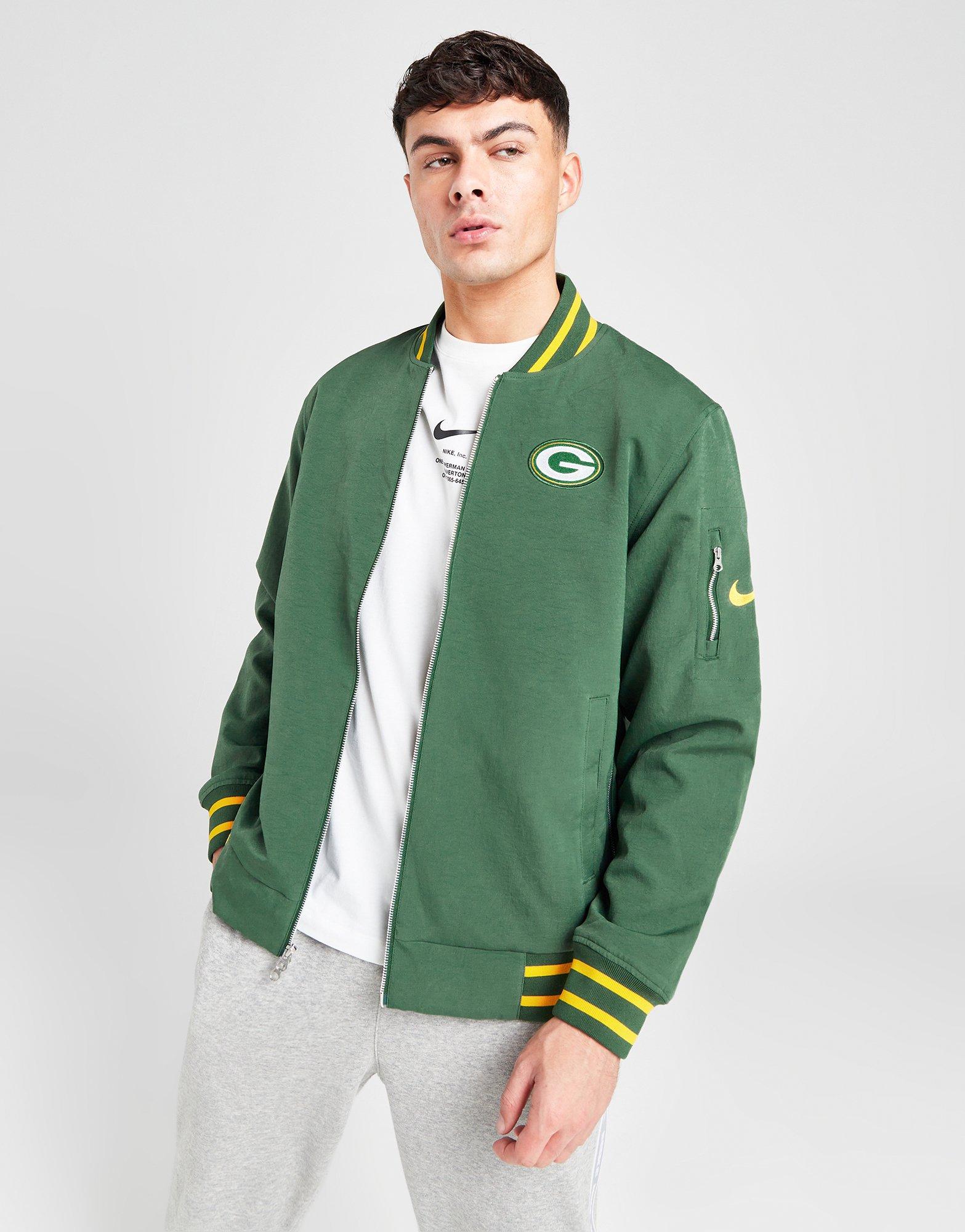 NFL Green Bay Packers Yellow Green Bomber Jacket 3D