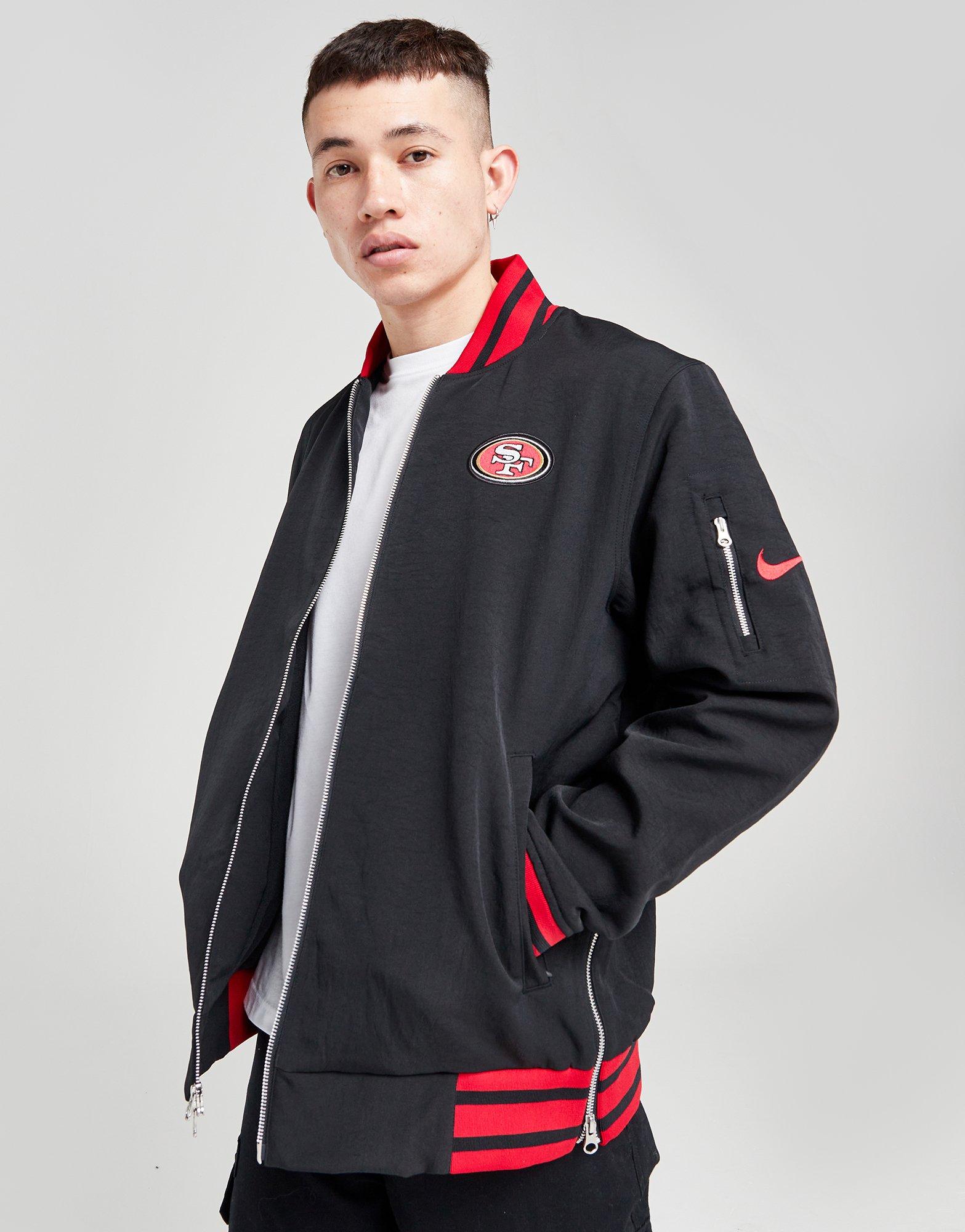 Nike long hot sale bomber jacket