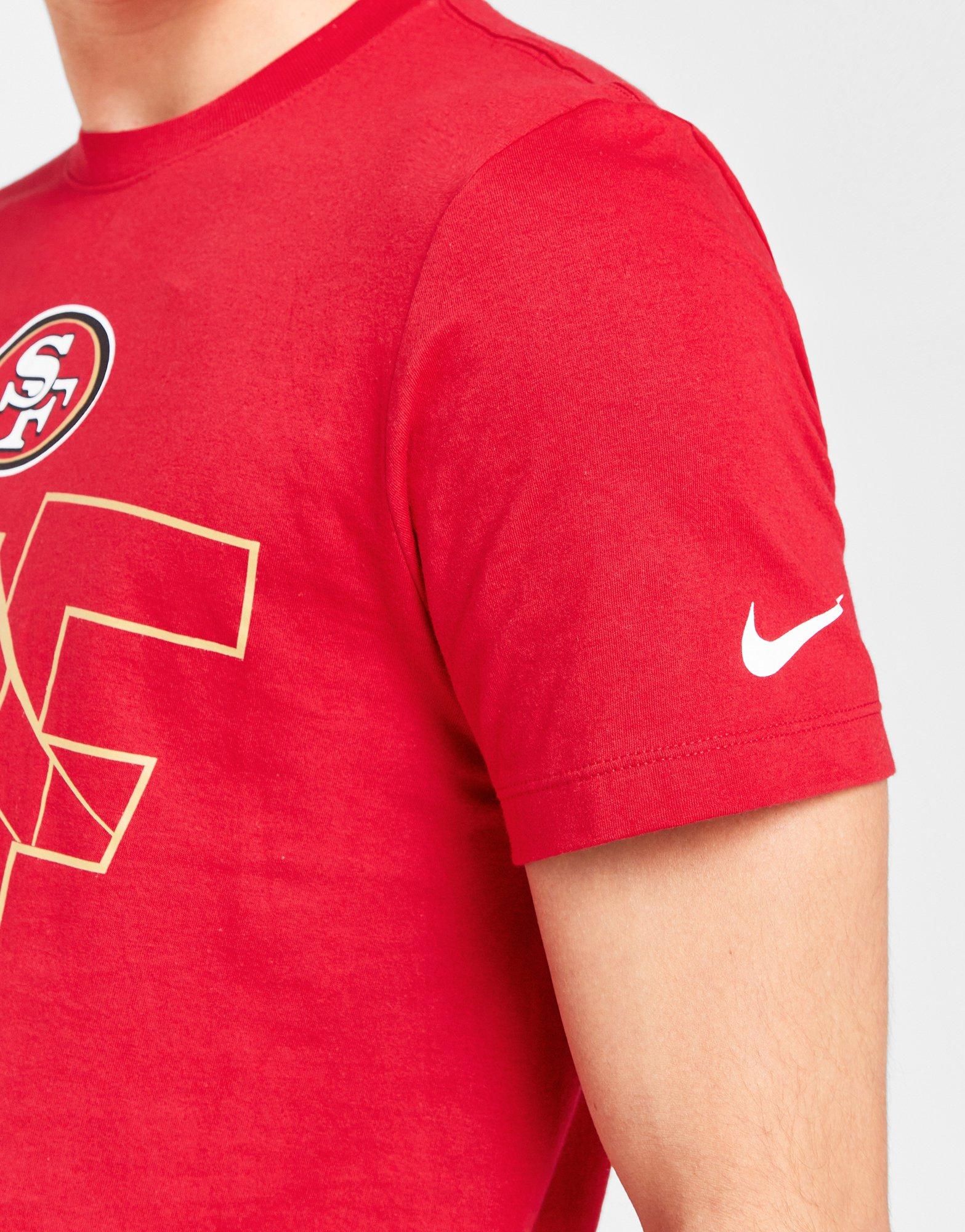 NFL San Francisco 49ers Nike Dri-Fit Long Short Sleeve Shirt Men's Red  SM jersey