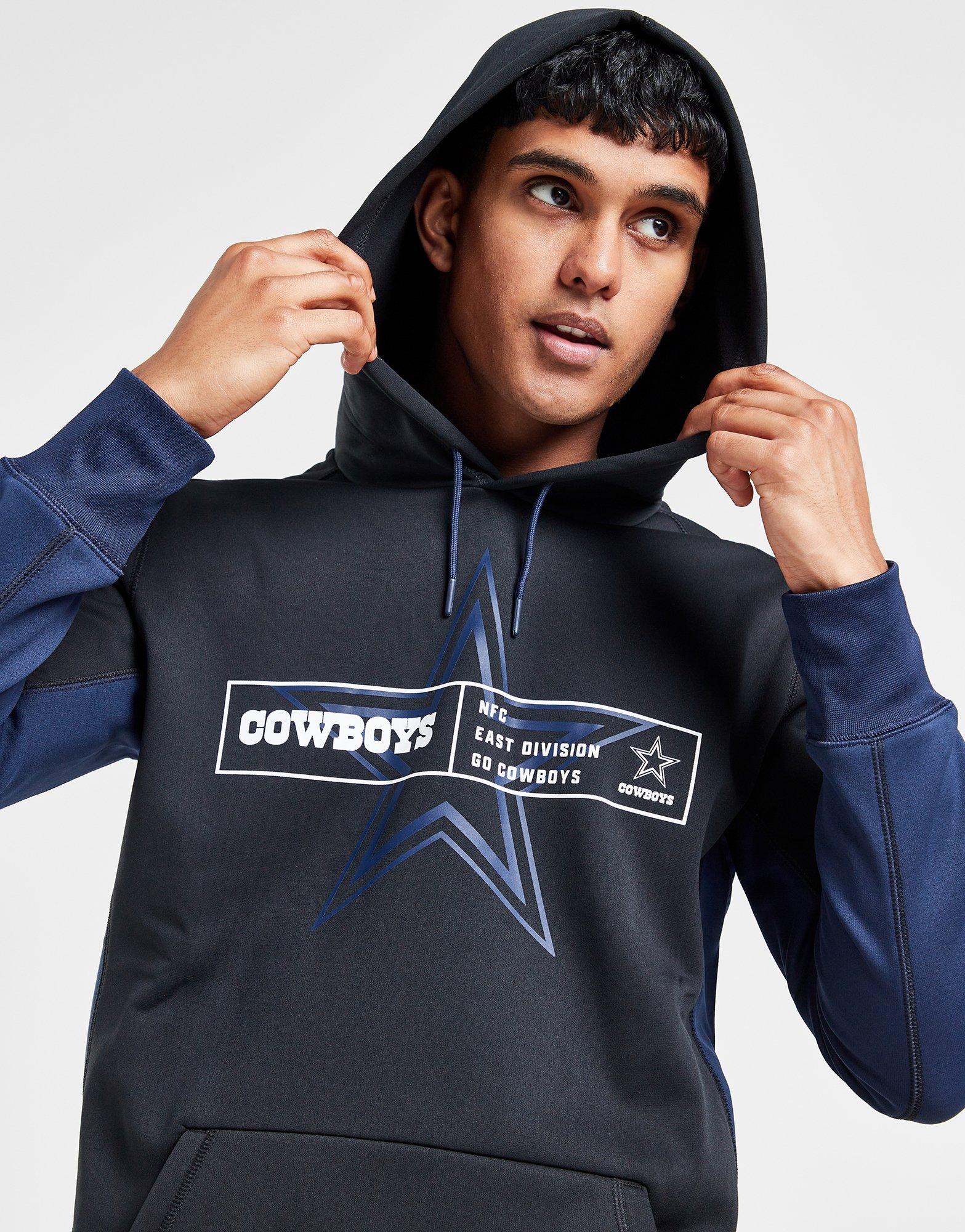 Nike Men's Dallas Cowboys Therma Logo Navy Hoodie - M (Medium)