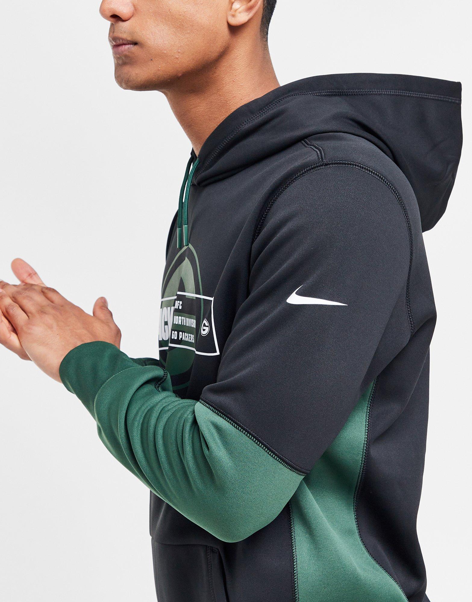 Black Nike NFL Green Bay Packers Therma-FIT Hoodie