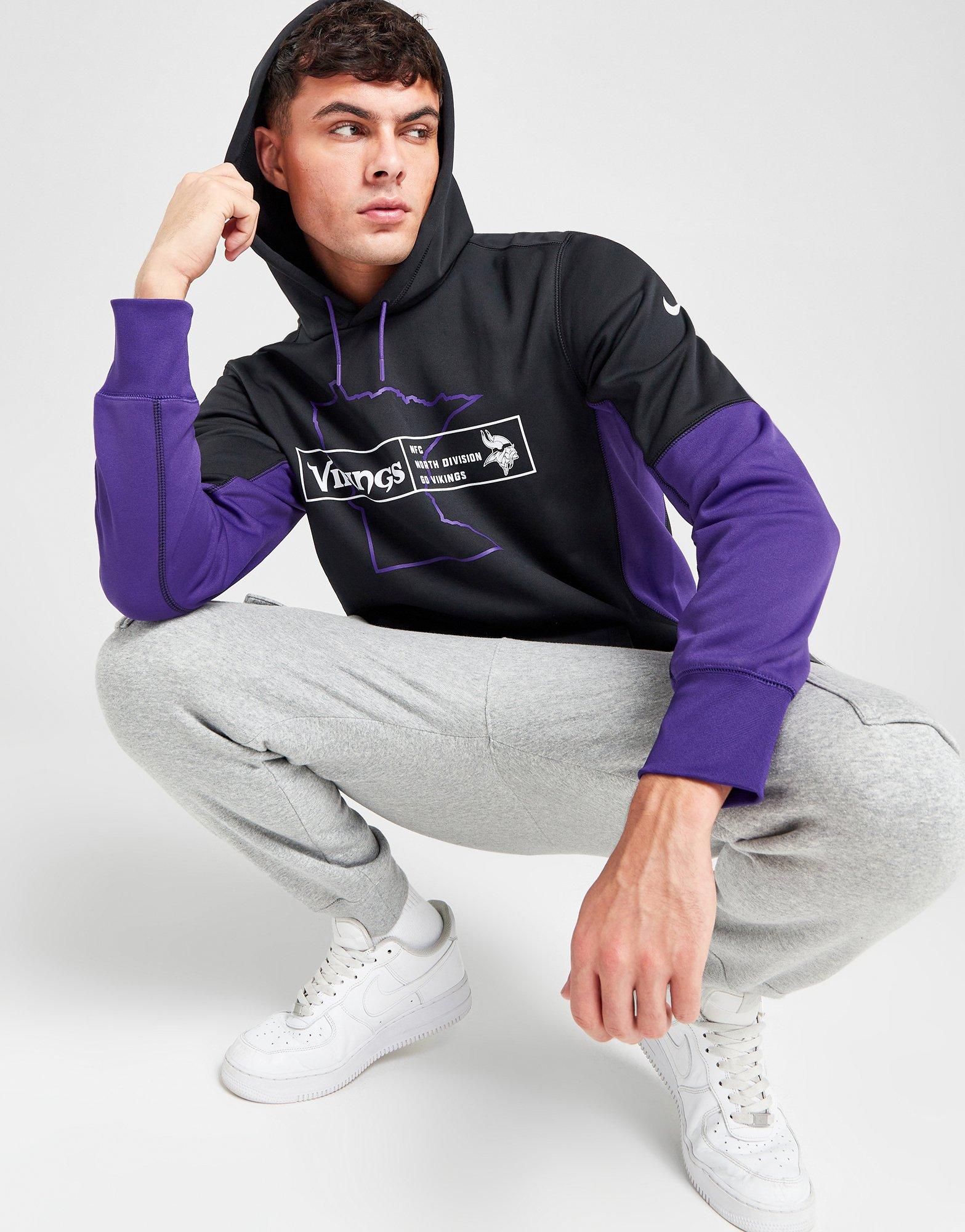 Black Nike NFL Minnesota Vikings Therma-FIT Hoodie - JD Sports Global