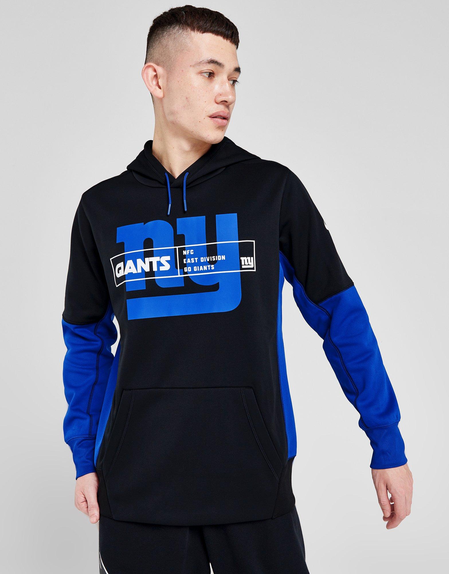 New York Giants Color Block Men's Nike NFL Pullover Hoodie.