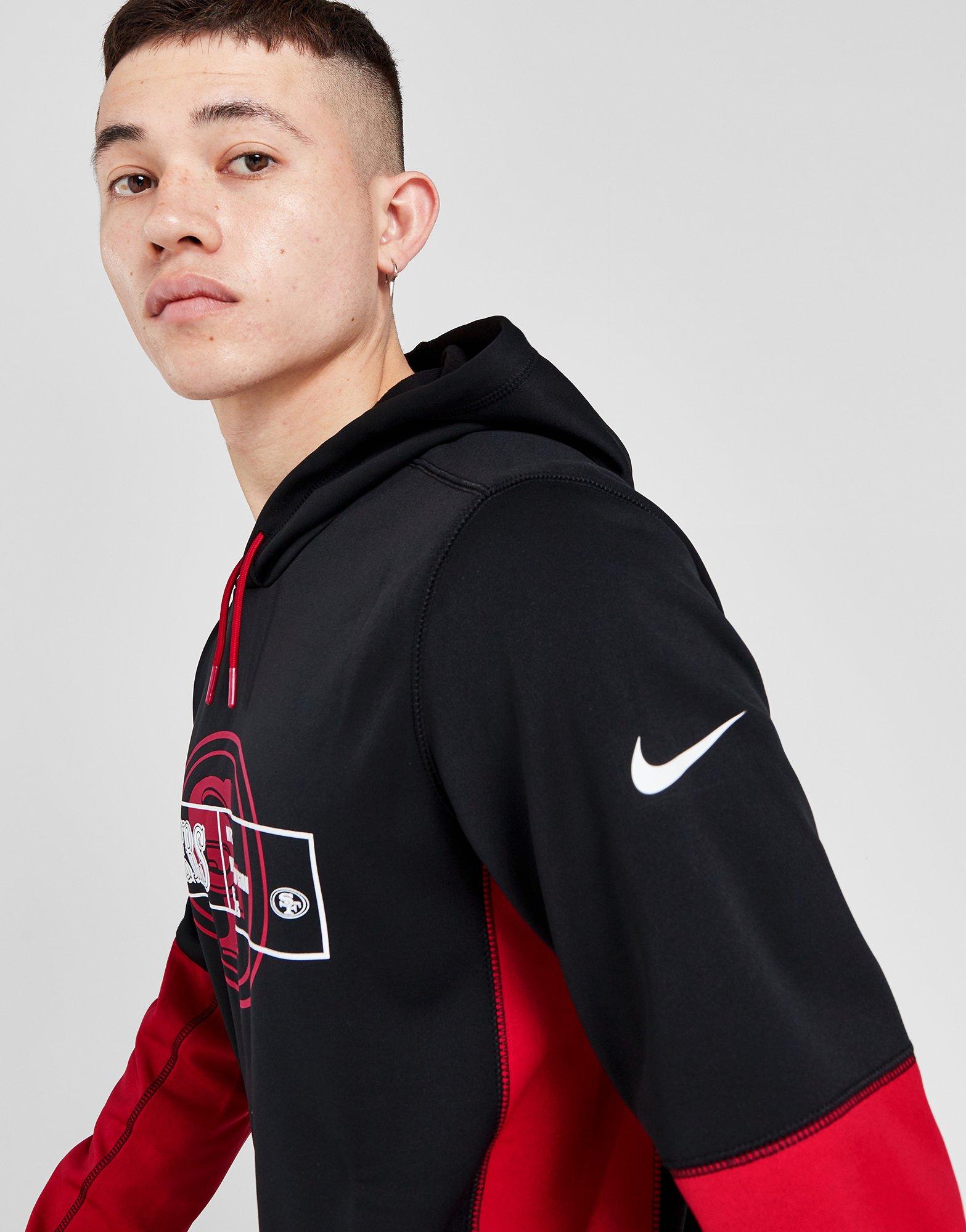 Black Nike NFL San Francisco 49ers Therma Colour Block Hoodie