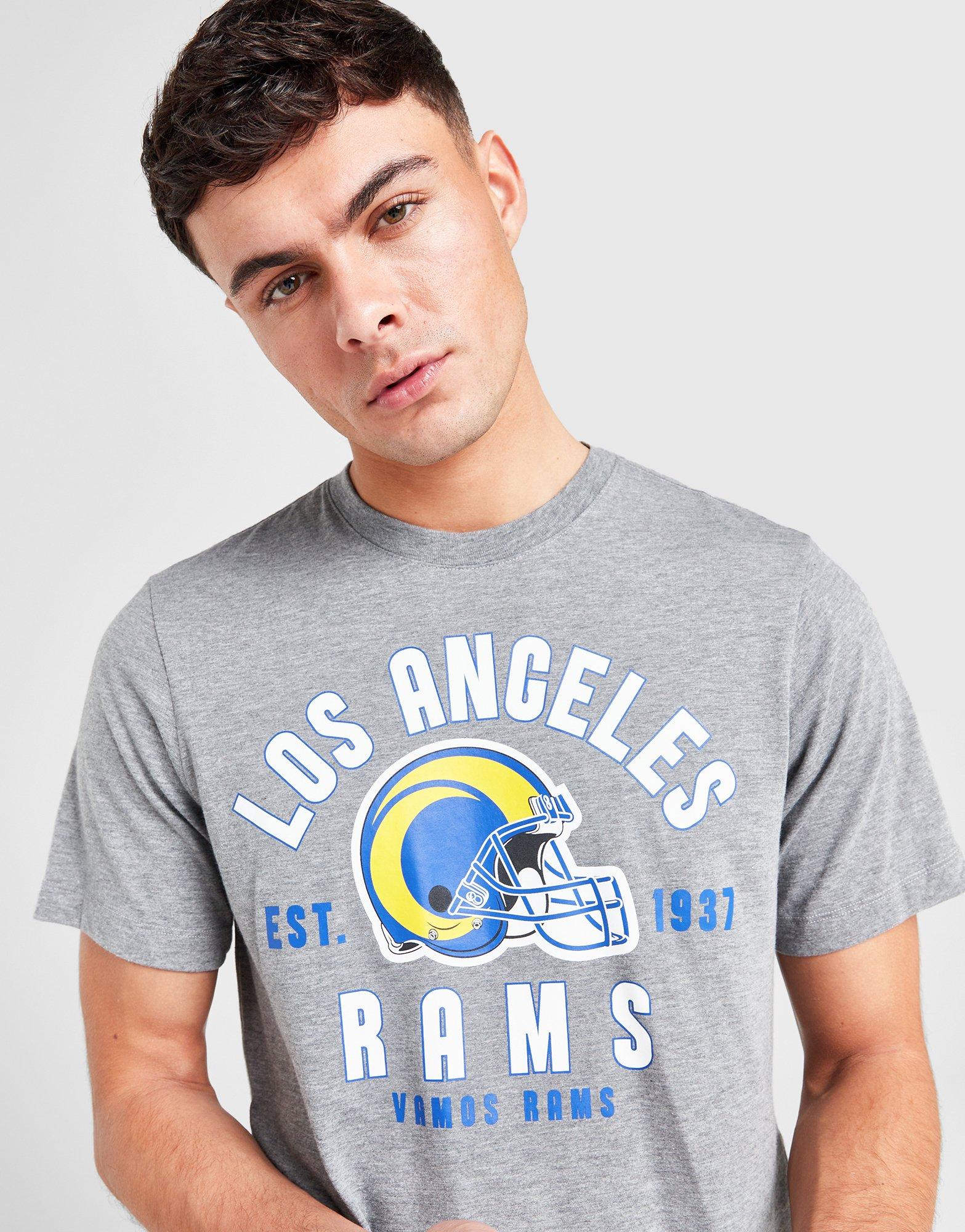 Grey Nike NFL LA Rams Helmet T-Shirt