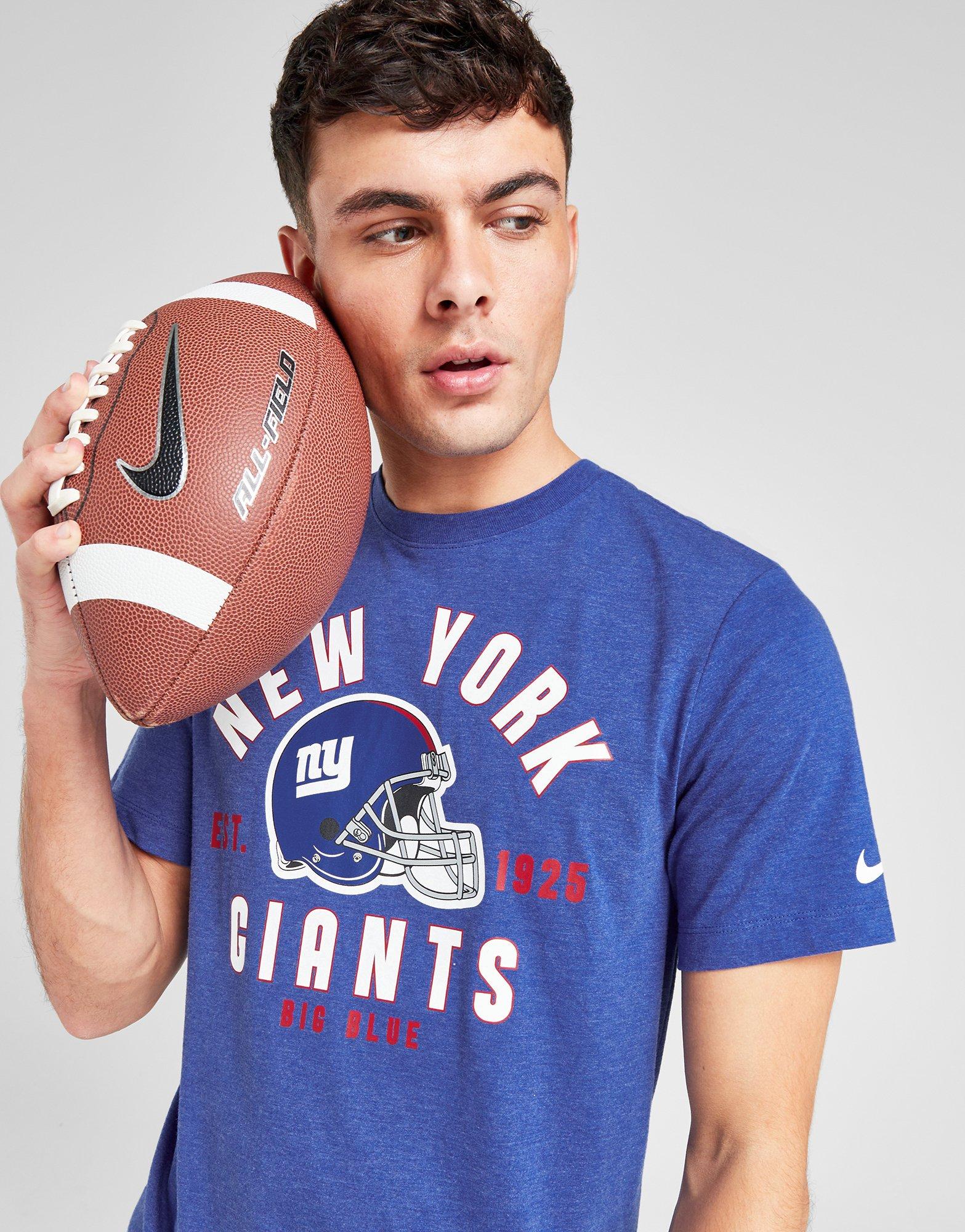 Blue Nike NFL New York Giants Helmet T-Shirt