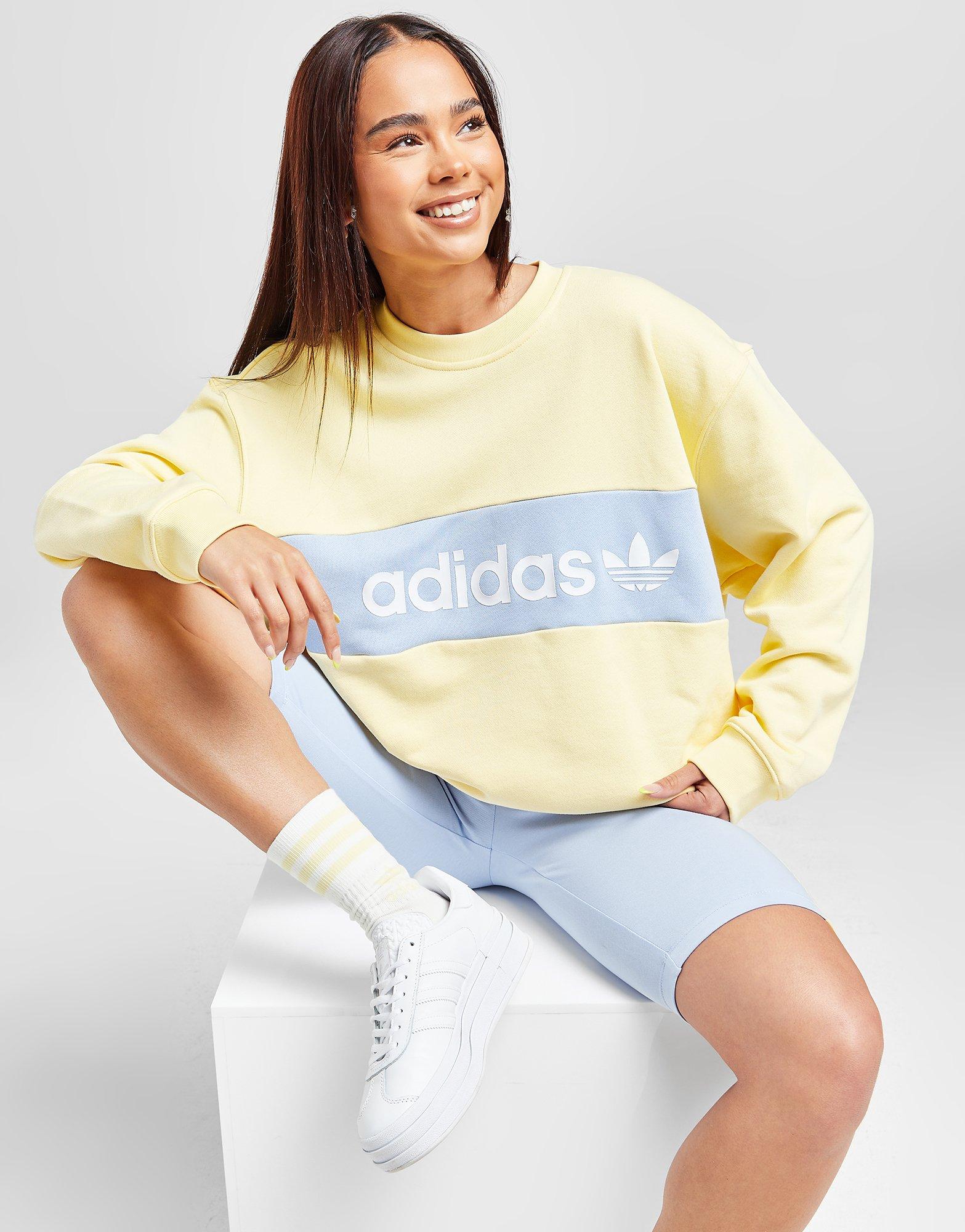 Doe een poging Blazen Resoneer Yellow adidas Originals Linear Crew Sweatshirt | JD Sports UK
