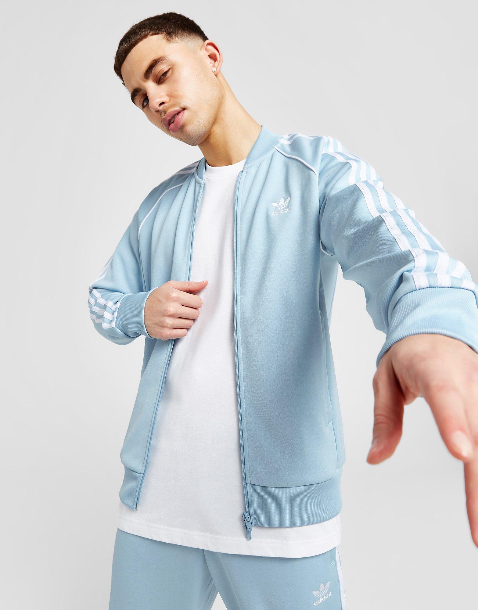 adidas survetement bleu ciel