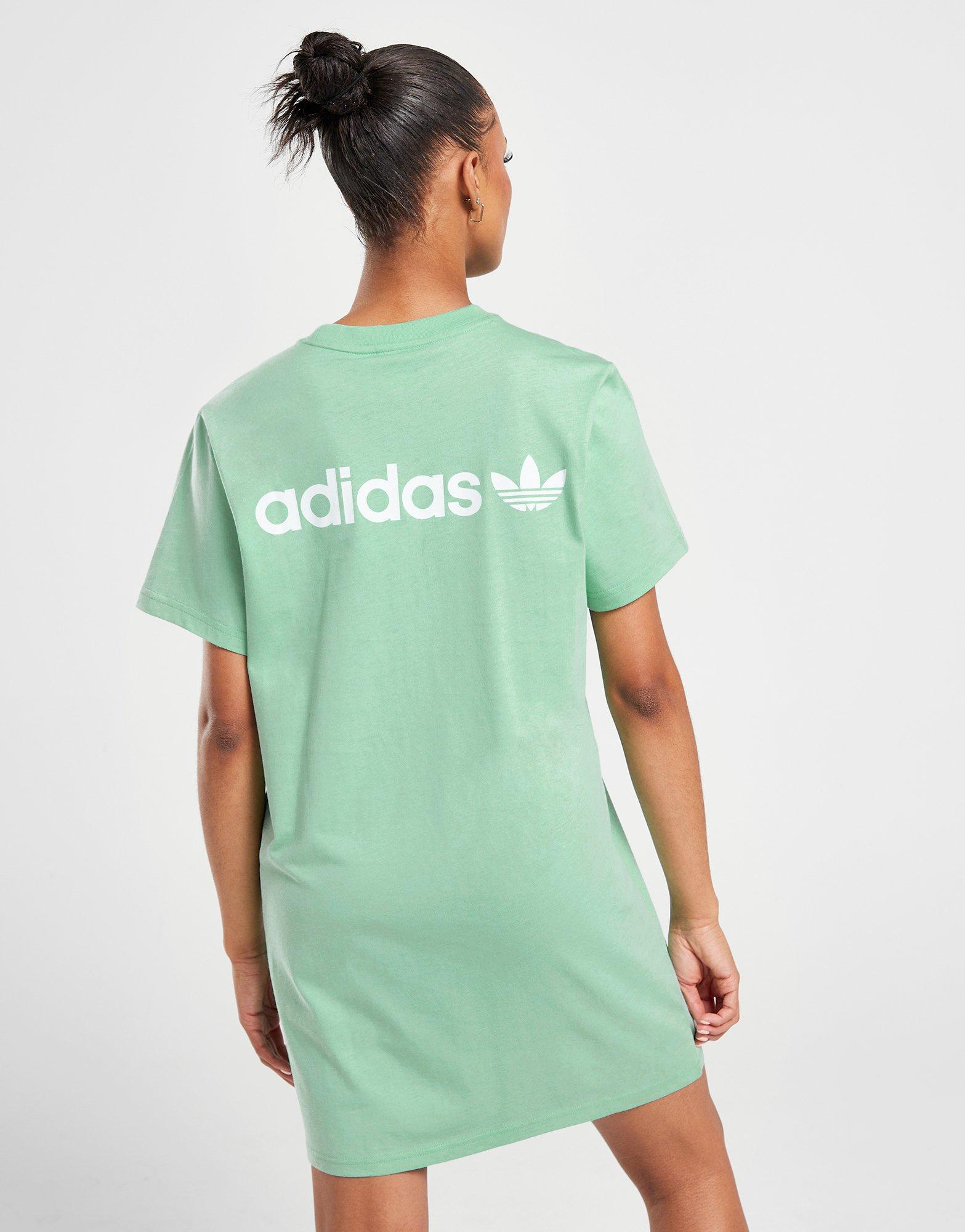 Green adidas shop t shirt dress