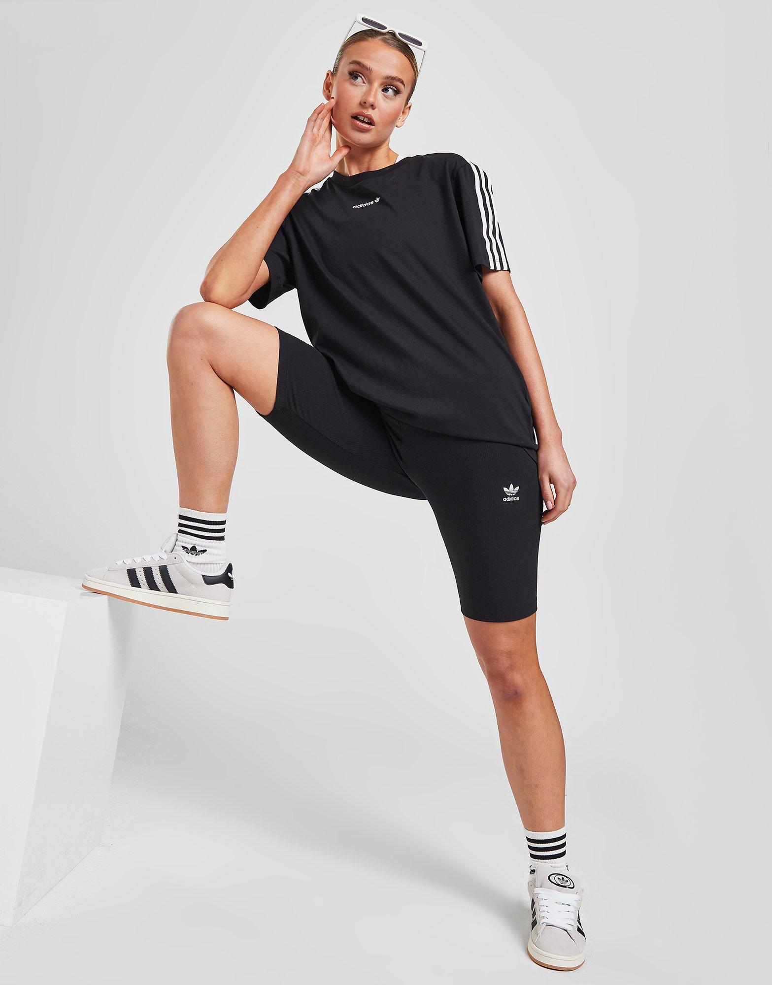 Black adidas Originals Essential Ribbed Cycle Shorts