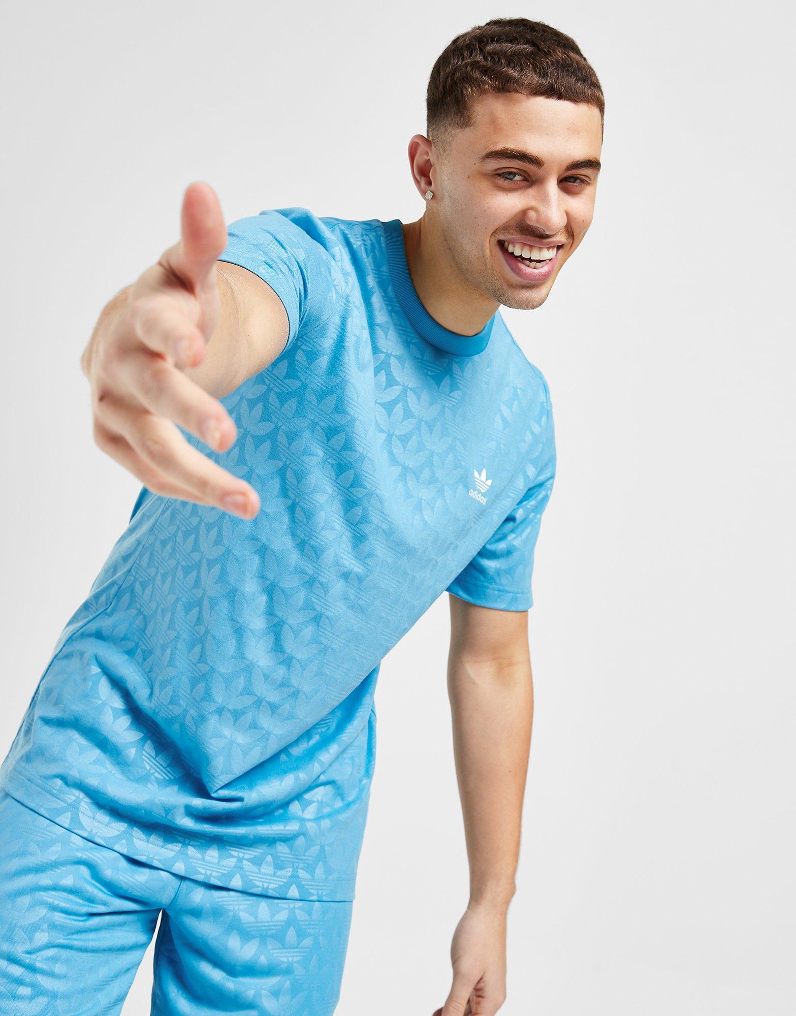 Blue adidas Originals Monogram T-Shirt | JD Sports UK