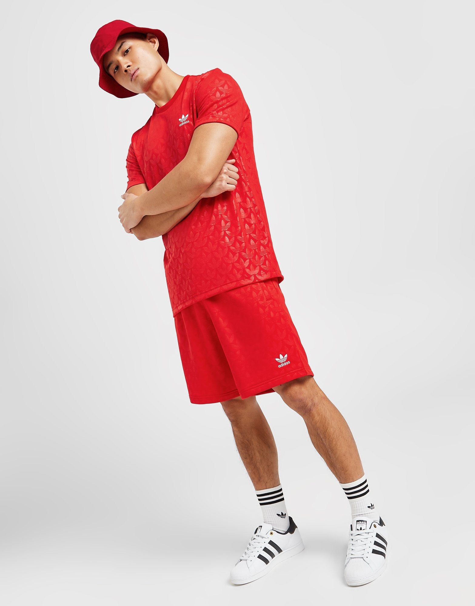 Red adidas Originals Monogram Shorts JD Sports NZ