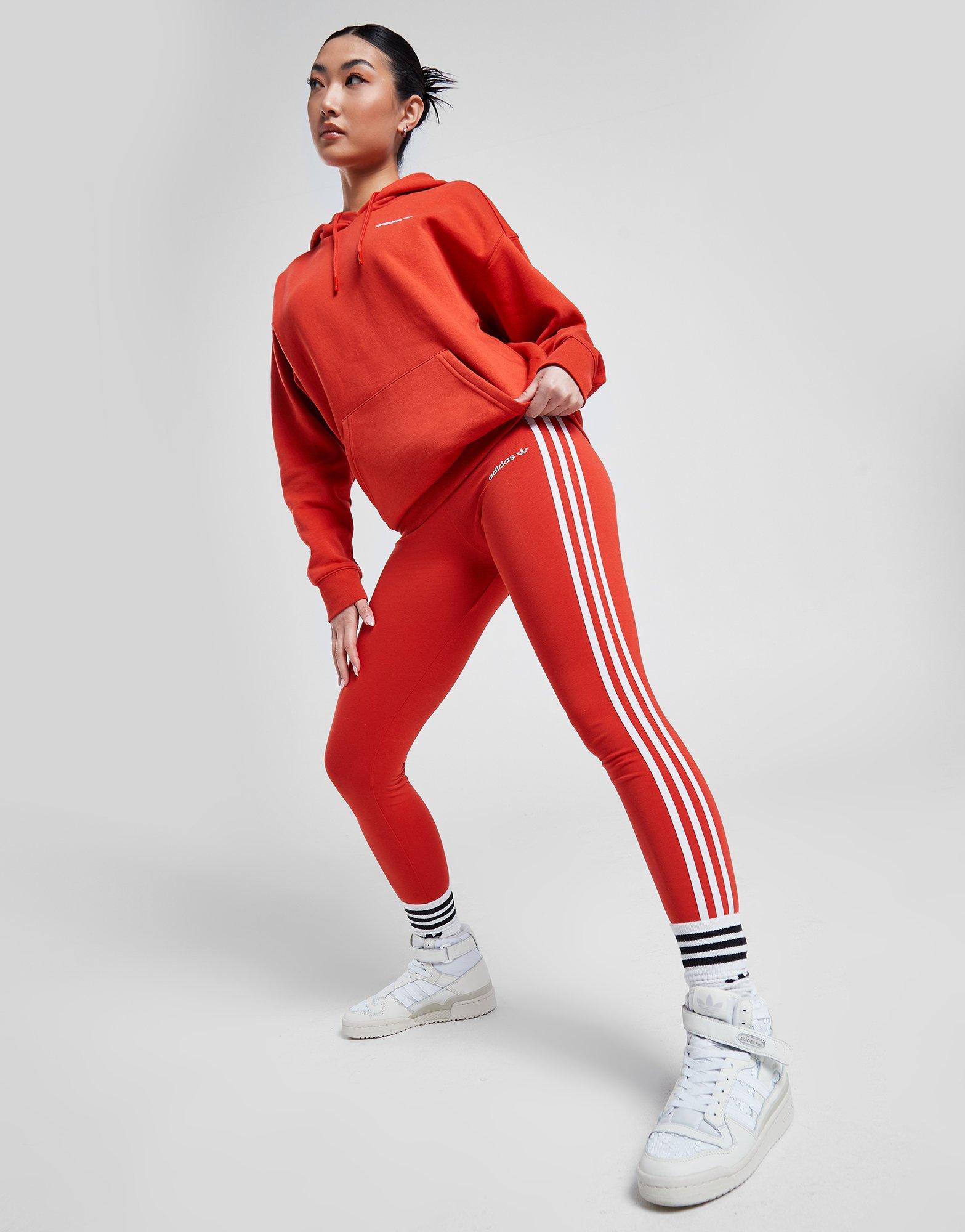 red adidas leggings
