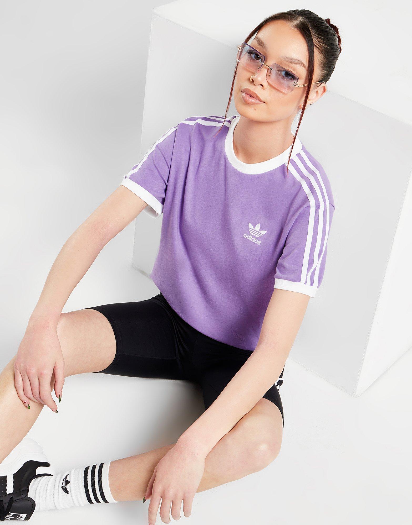 Purple adidas 3-Stripes T-Shirt | Sports UK