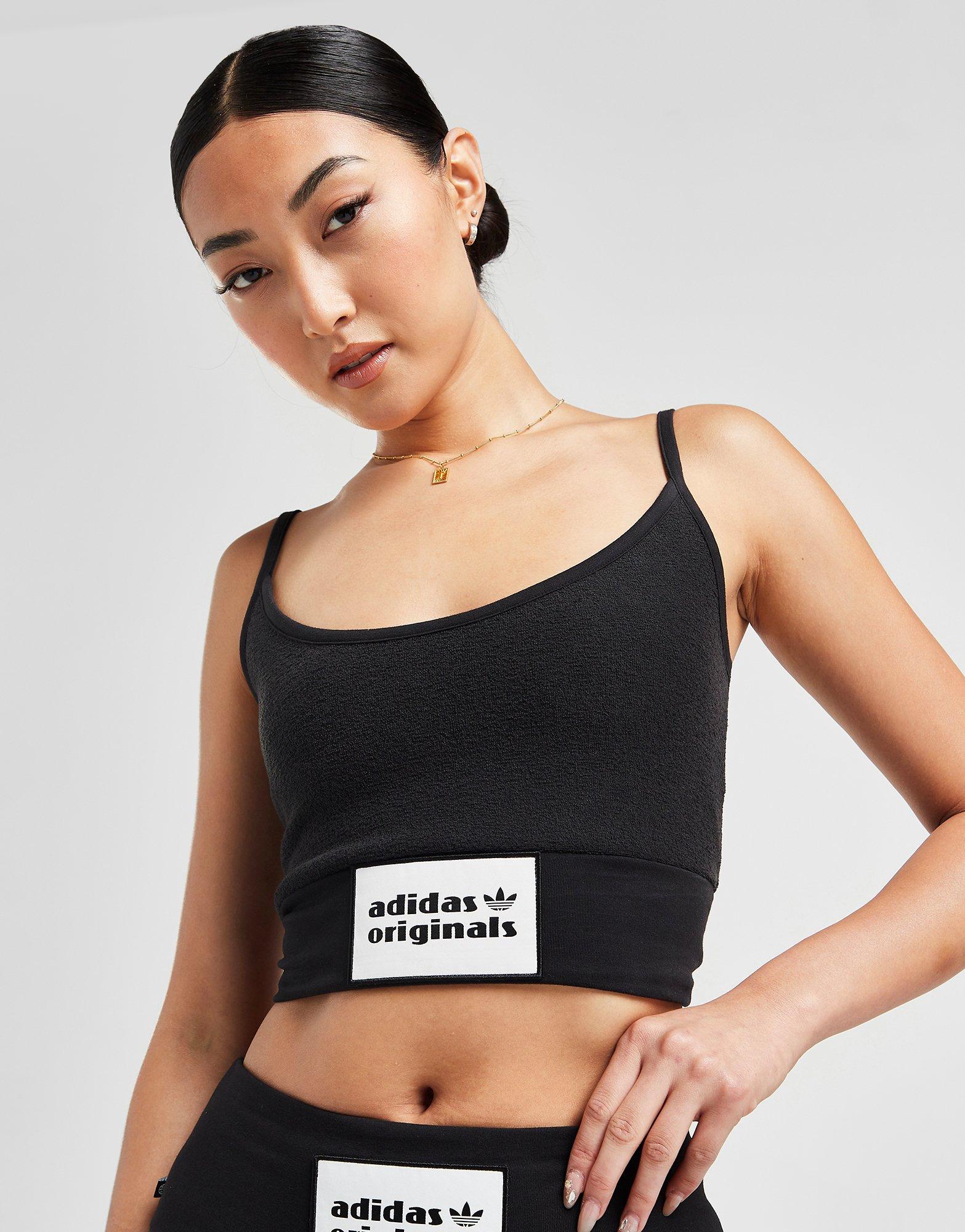 New Adidas Originals Sports Crop Tank Bra Top, Ladies Womens