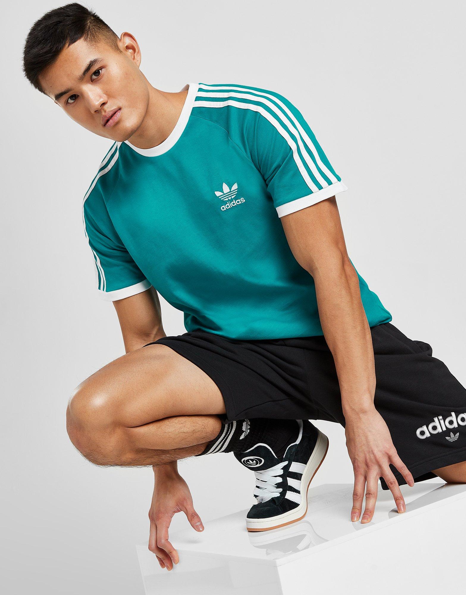 Green adidas Originals 3-Stripes California T-Shirt | JD Sports UK